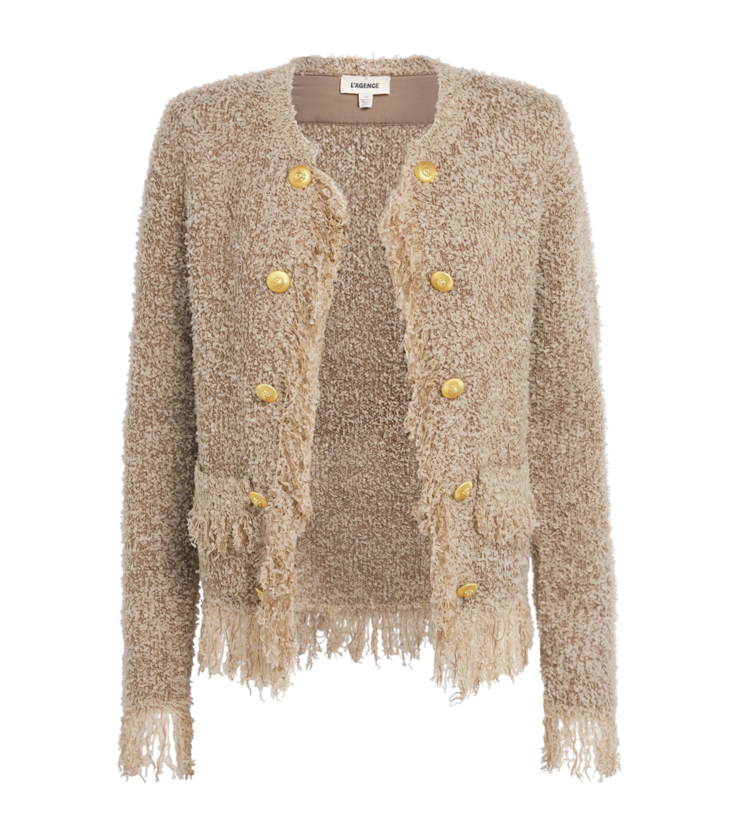 L'Agence Womens Tweed Mireille Jacket Natu Natural