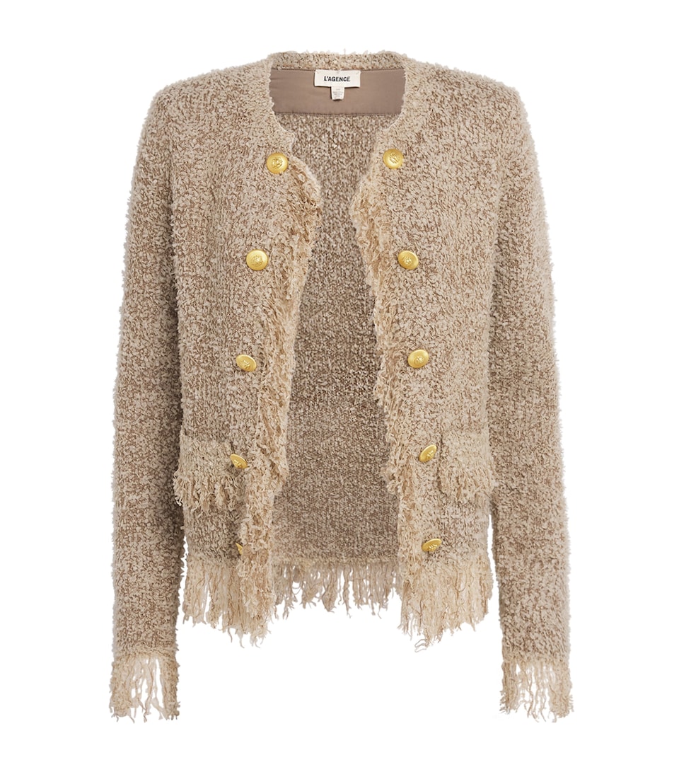 L'Agence Womens Tweed Mireille Jacket Natu Natural
