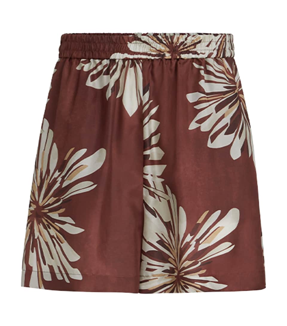Silk Floral Shorts