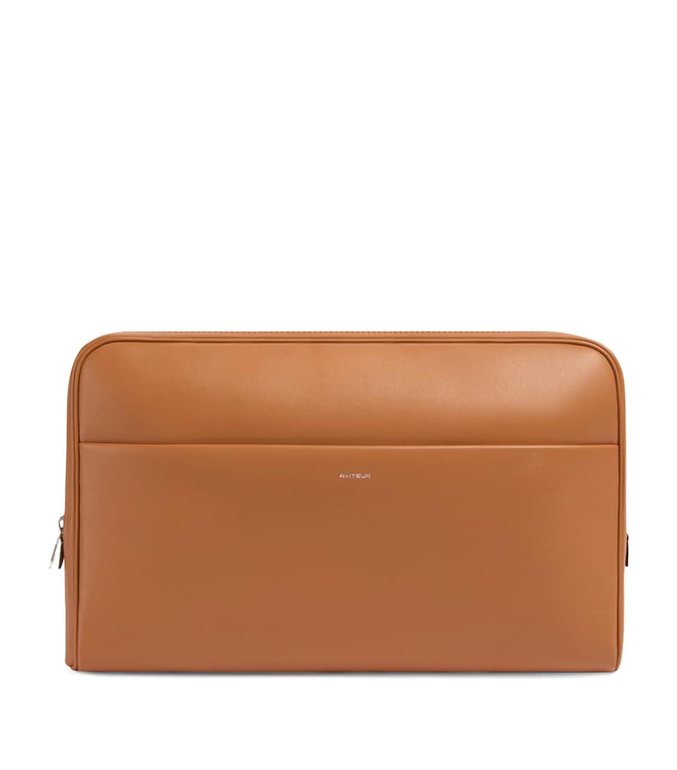 Leather Trolley-Sleeve Laptop Case