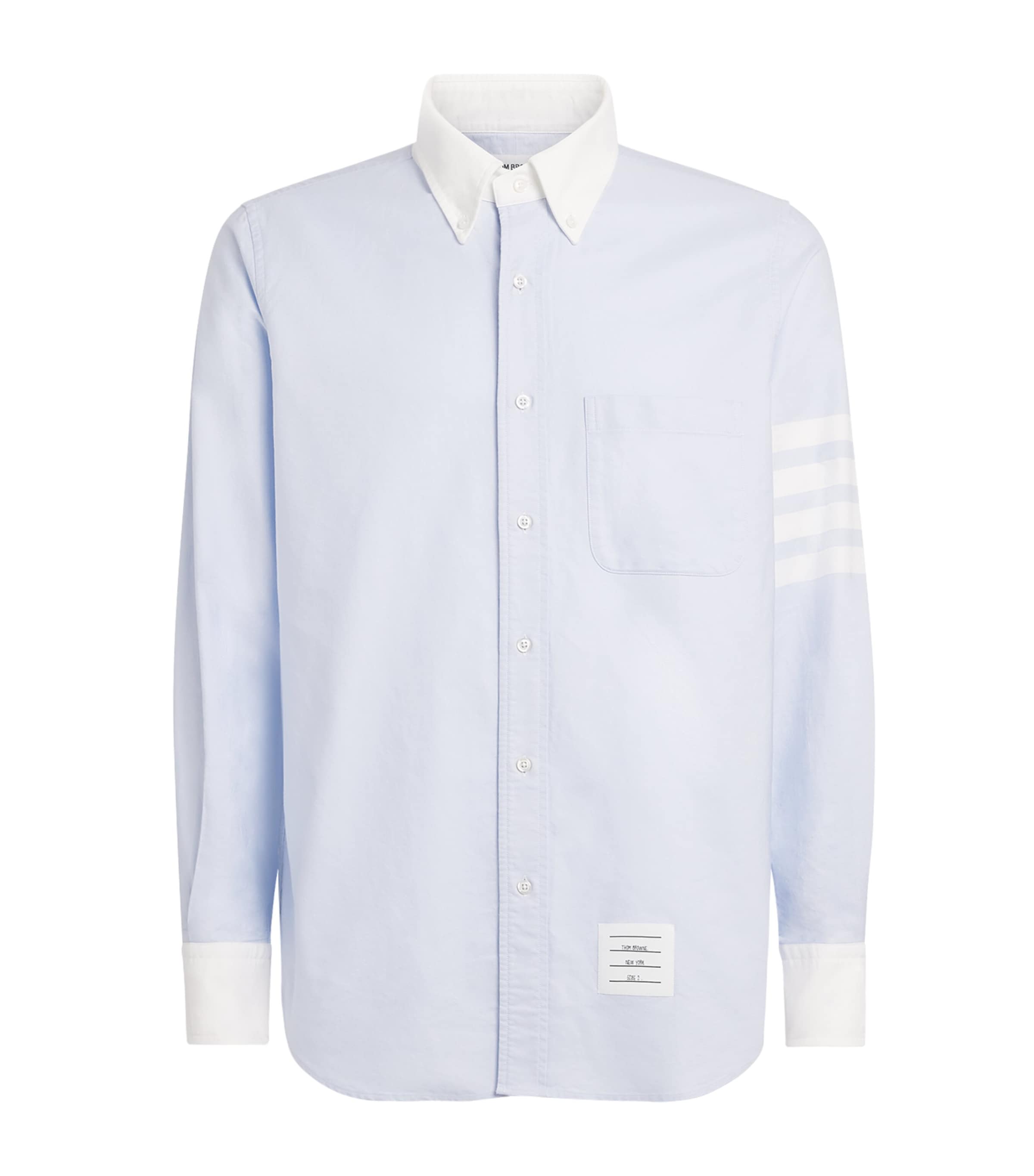 Thom Browne Mens 4-Bar Stripe Shirt Light Blue