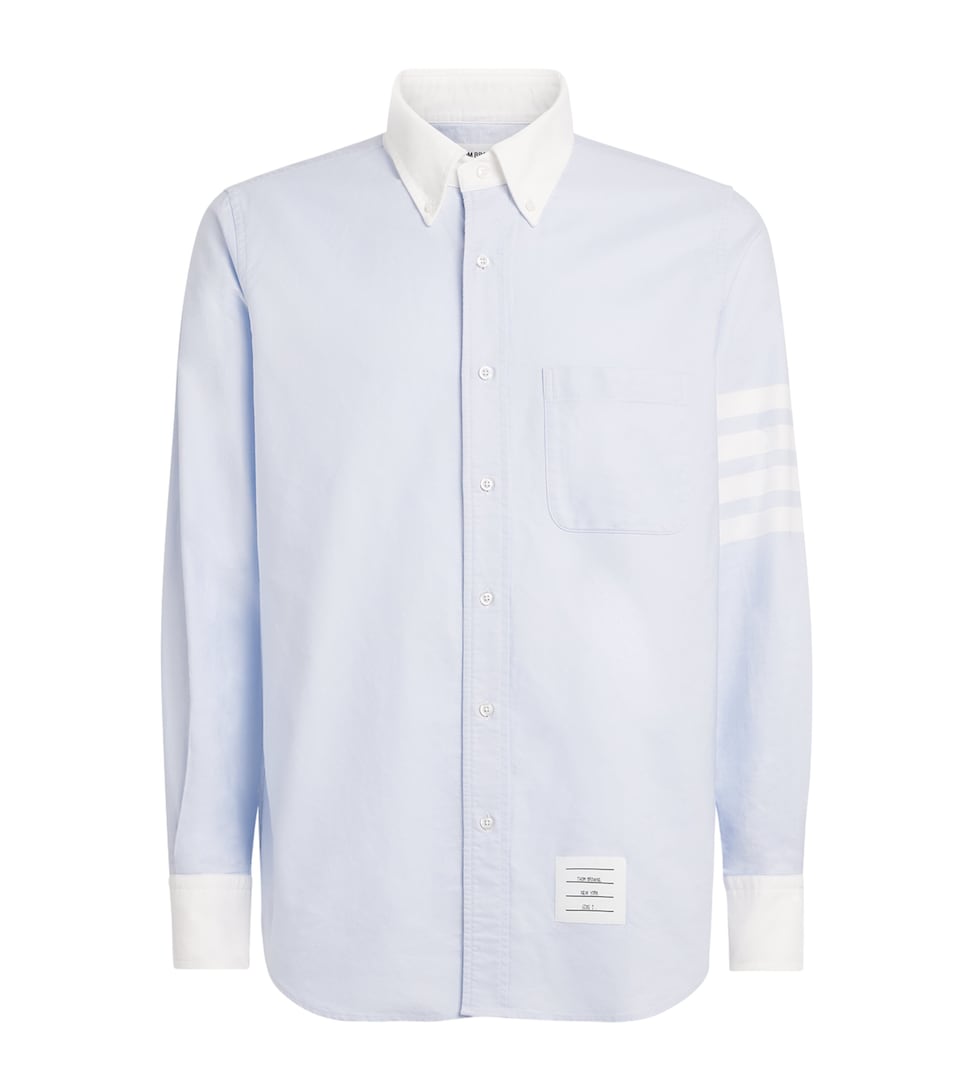 Thom Browne Mens 4-Bar Stripe Shirt Light Blue