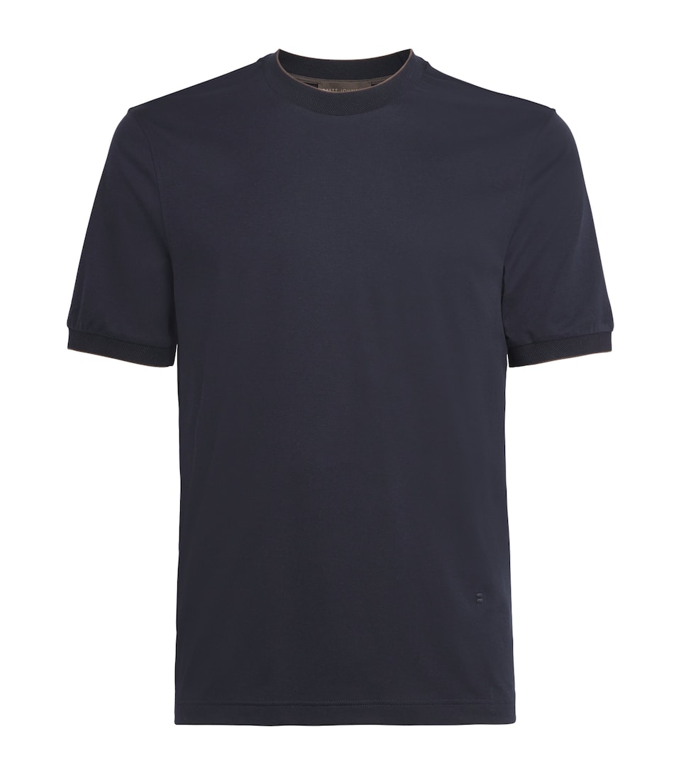Brett Johnson Mens Cotton-Silk T-Shirt C Navy