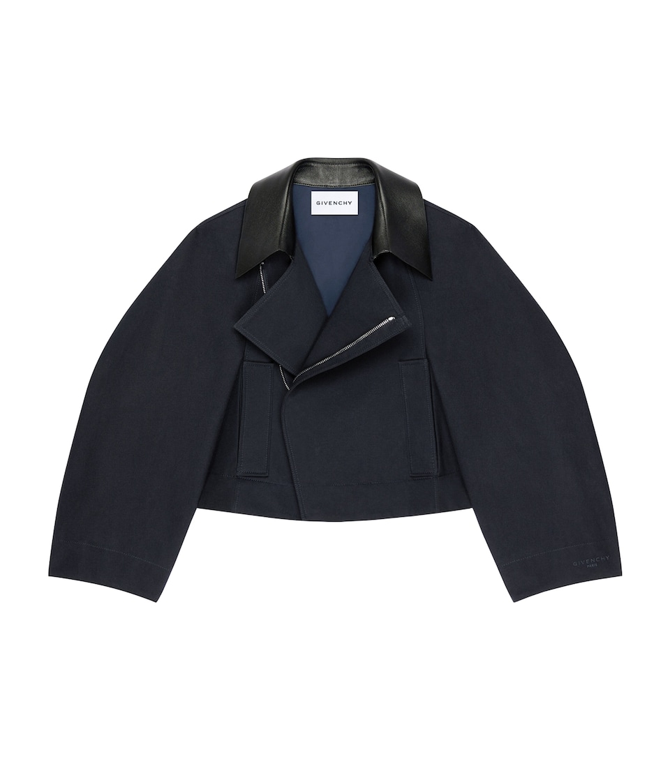 Givenchy Womens Cotton-Wool Cropped Jacket