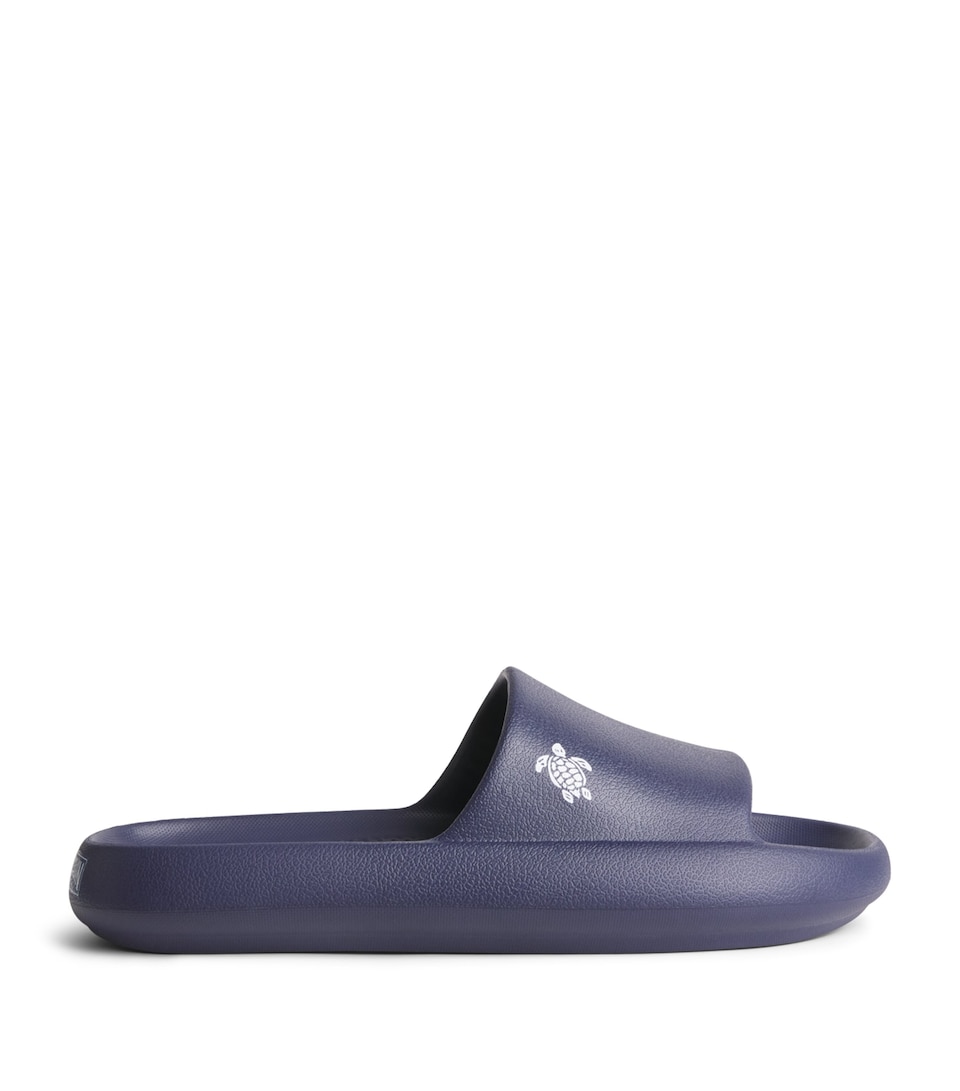 Vilebrequin Small Turtle Slides Bleu Marine