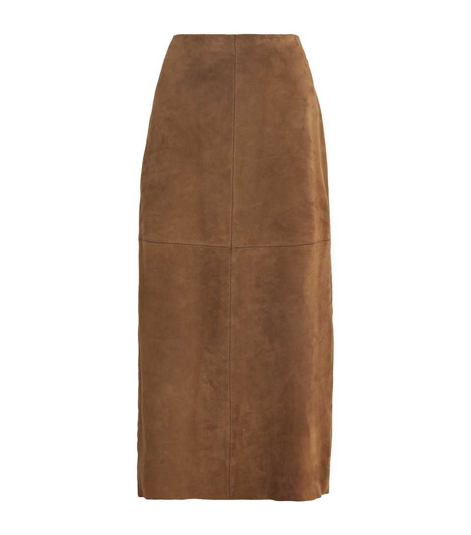 Suede Midi Skirt