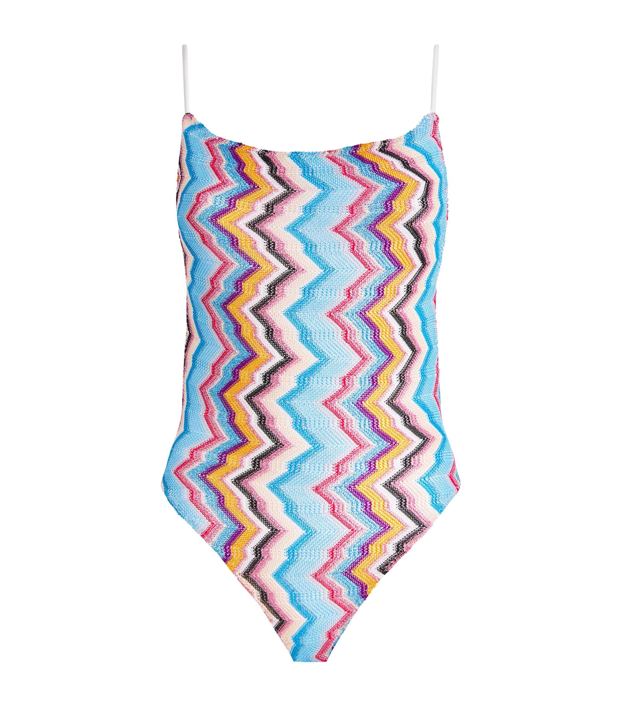 Classic Zigzag Scoop-Back Swimsuit