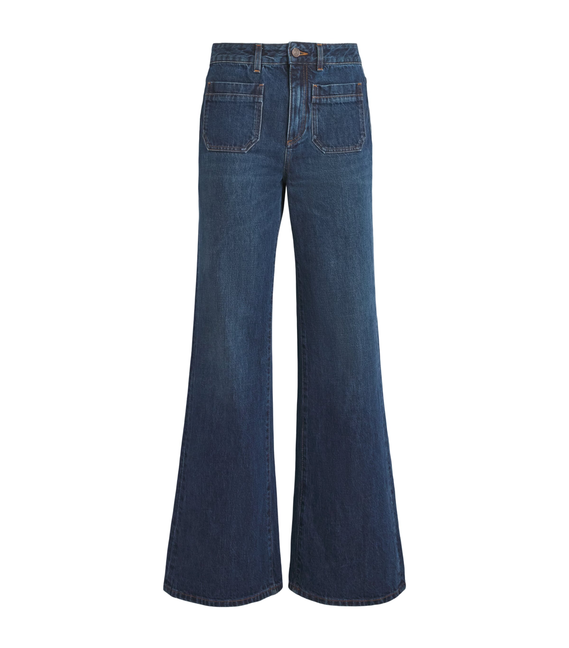 ME+EM Womens Leg Elongator Jeans Authentic Dark Wash