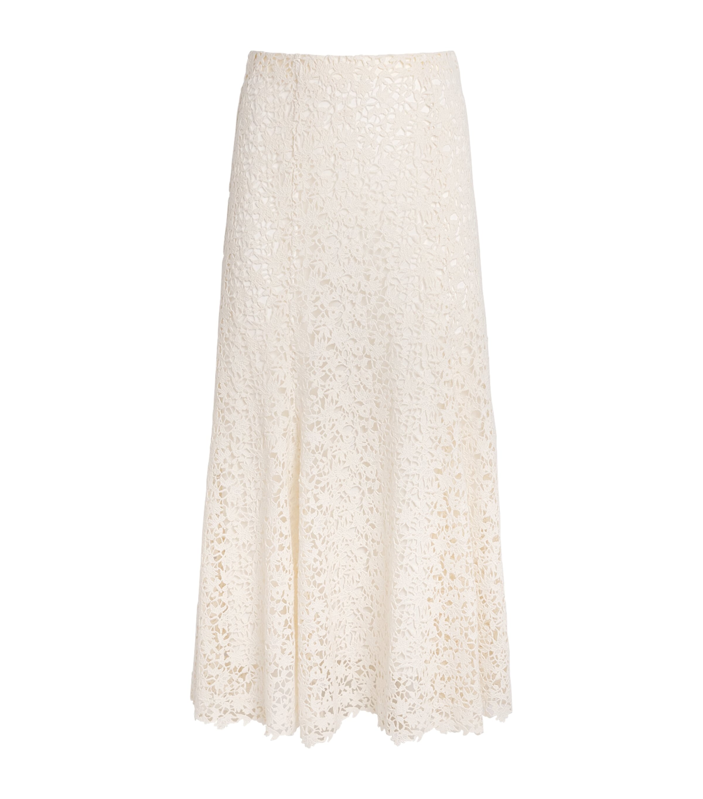 Gabriela Hearst Womens Cashmere Floral Patterson Midi Skirt Ivr Ivory