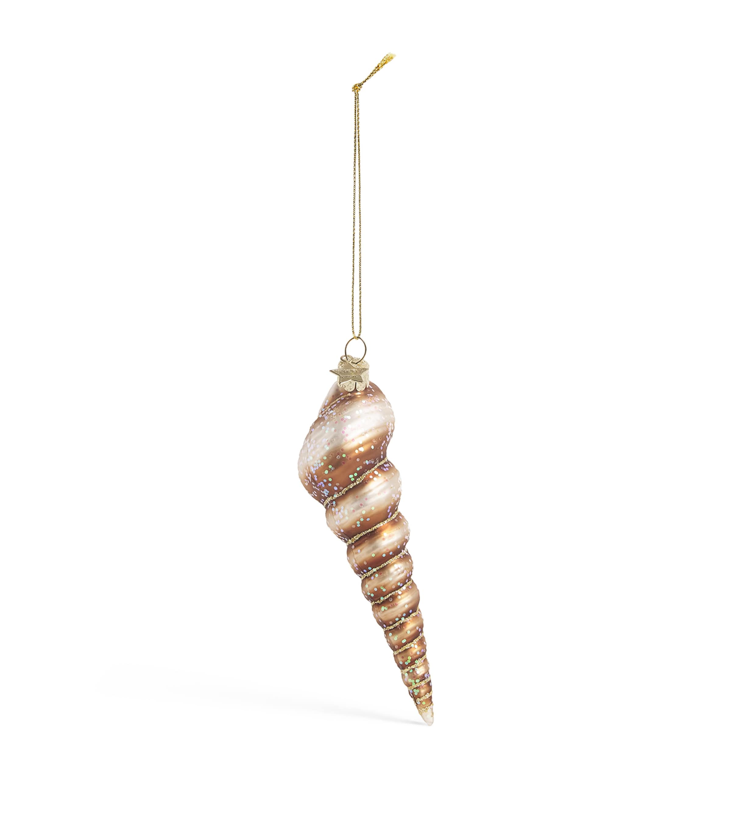 Harrods Turritella Shell Tree Decoration Gold
