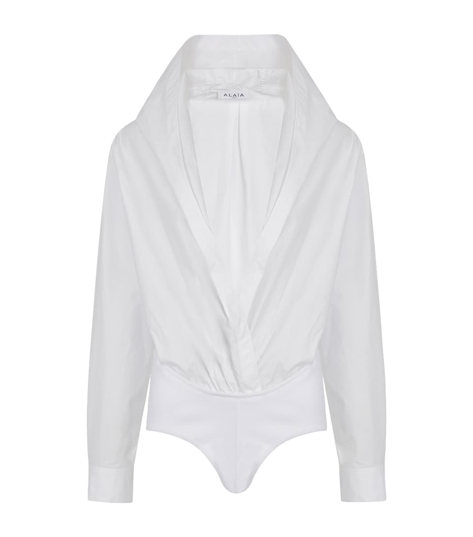 Cotton Poplin Hooded Bodysuit