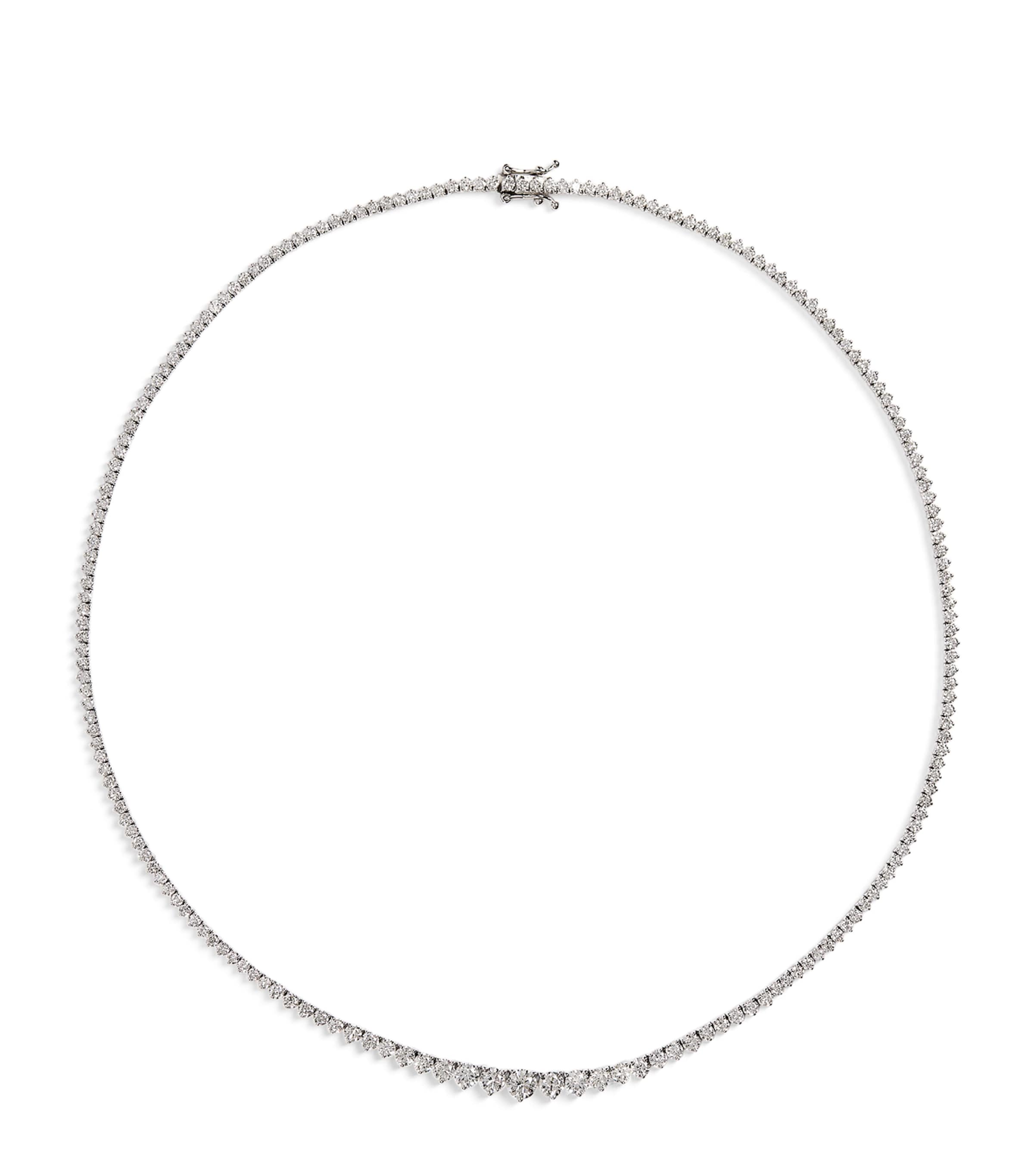 White Gold and Diamond Graduated Tennis Necklace (7.50ct)