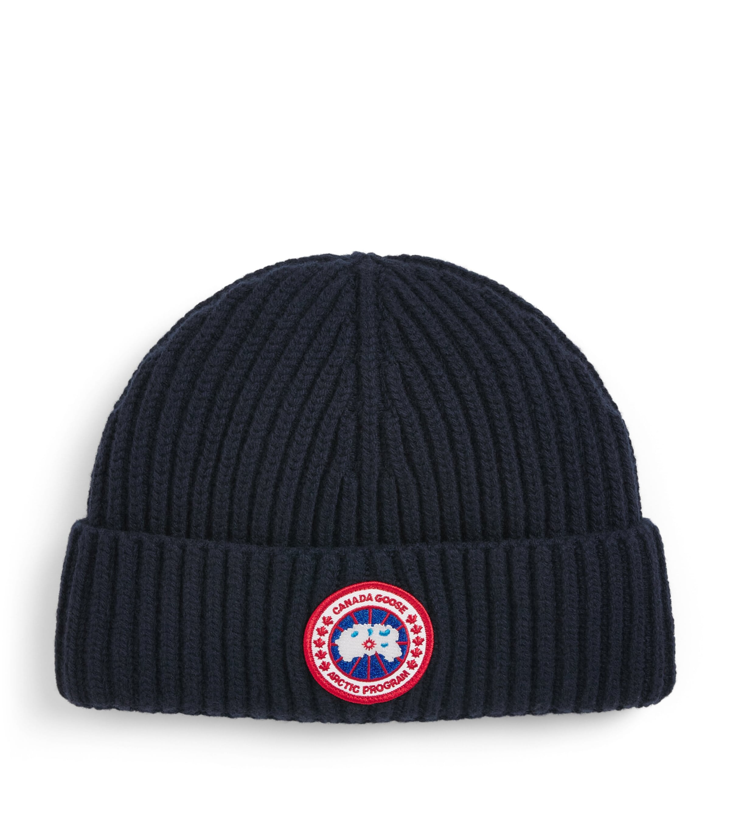 Canada Goose Wool-Cashmere Ribbed Beanie Nocturne