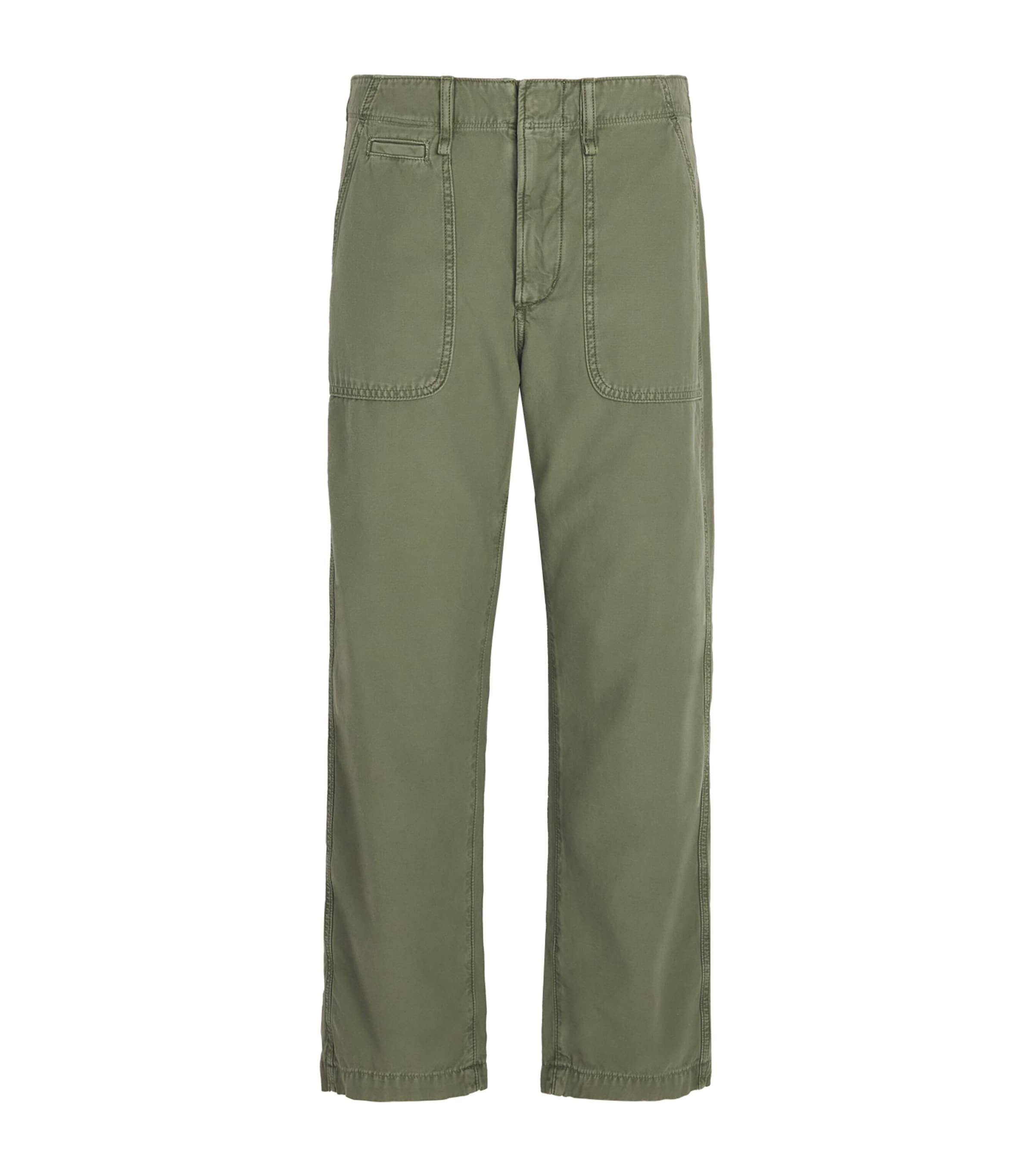Citizens of Humanity Womens Cotton Winslow Utility Trousers Surplus Med Dk Green