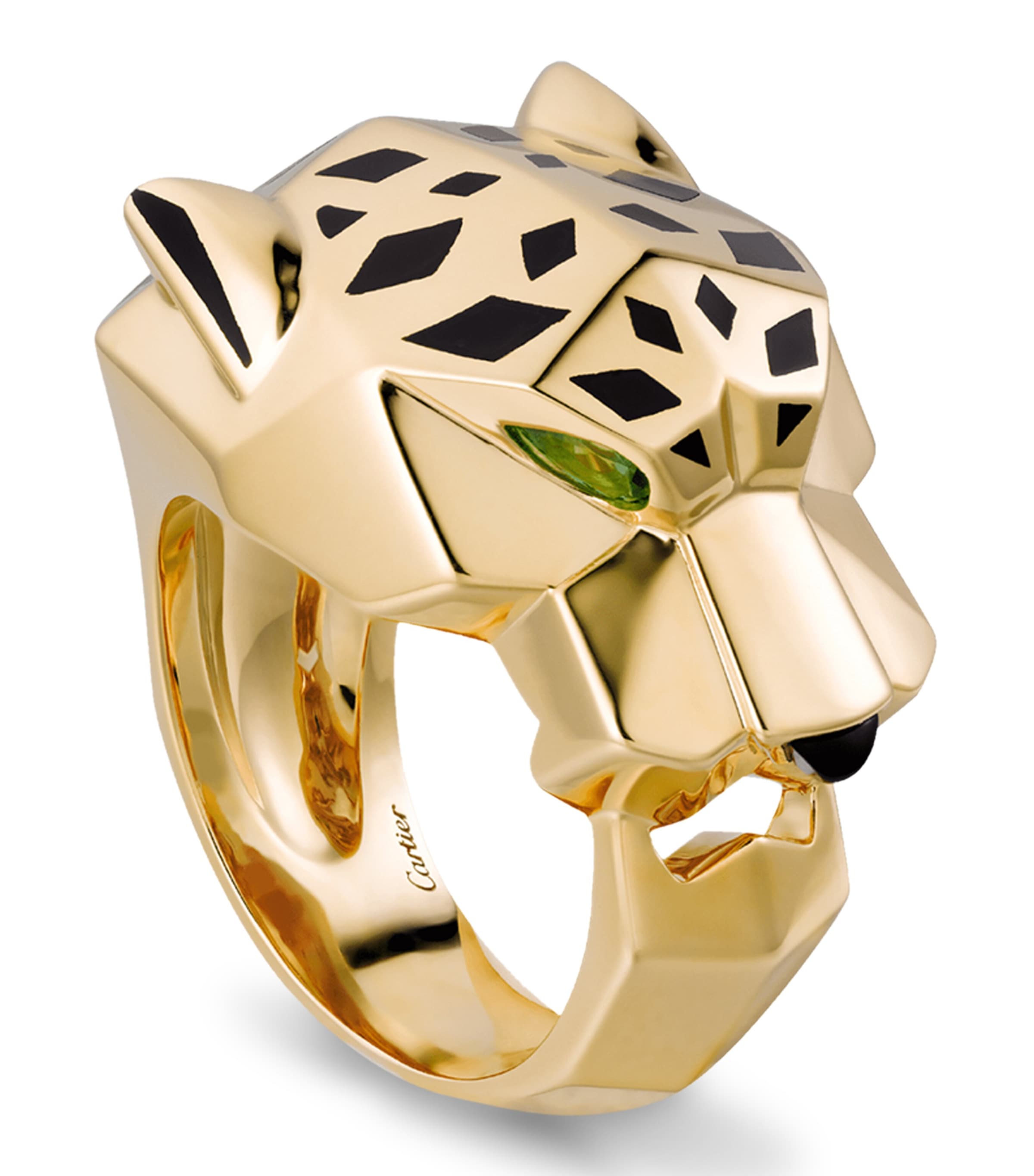Yellow Gold, Tsavorite and Onyx Panthère de Cartier Ring