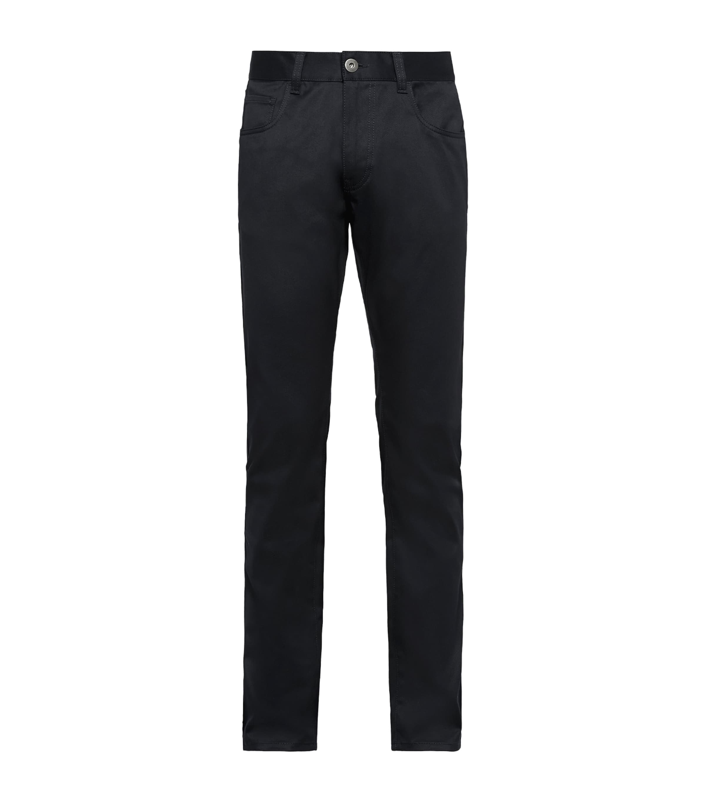Stretch-Drill Tapered Jeans