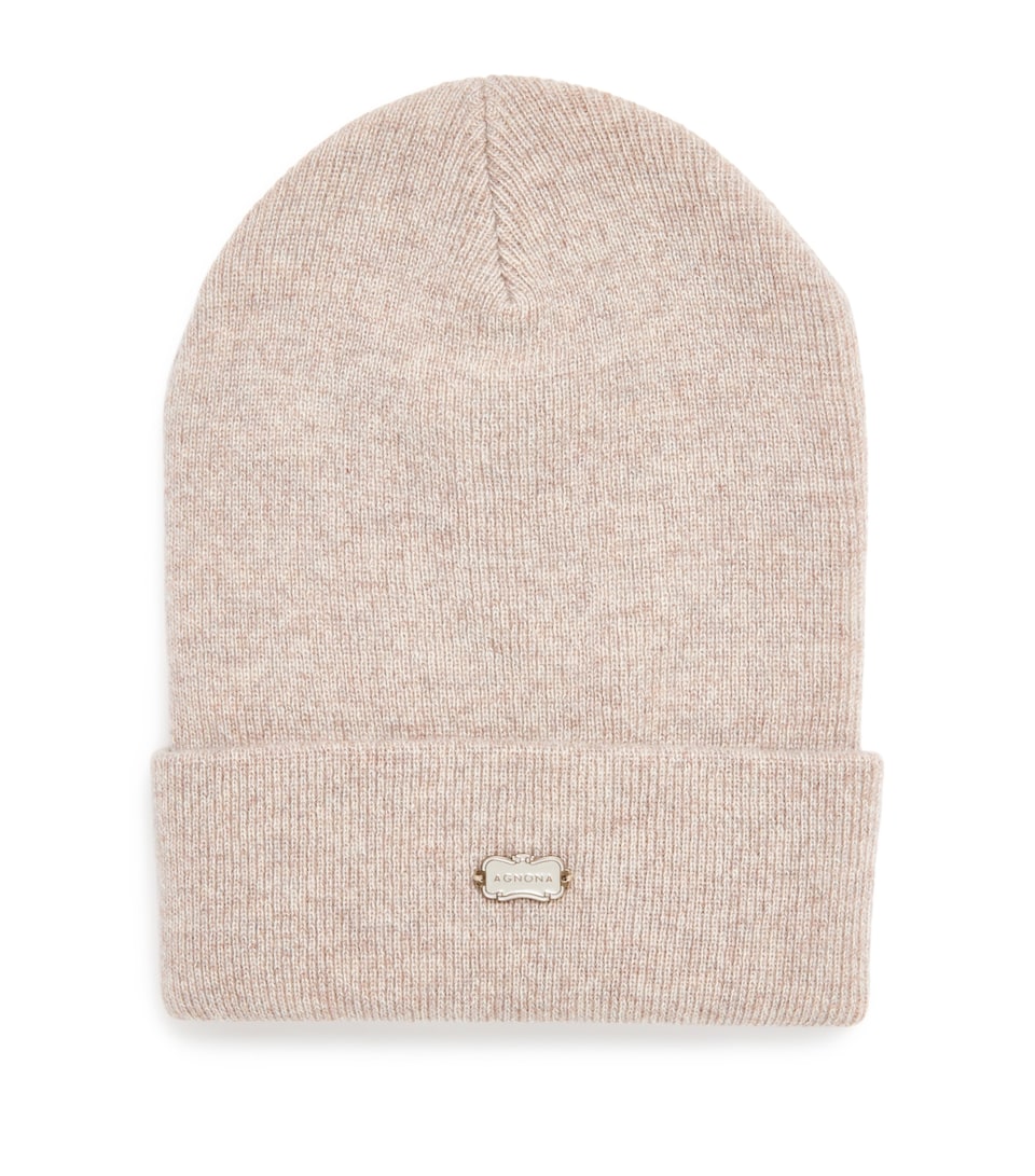 Cashmere Logo-Plaque Beanie