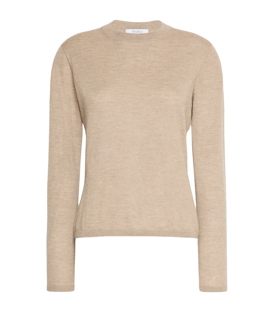 Max Mara Womens Cashmere Crew-Neck Sweater Sand