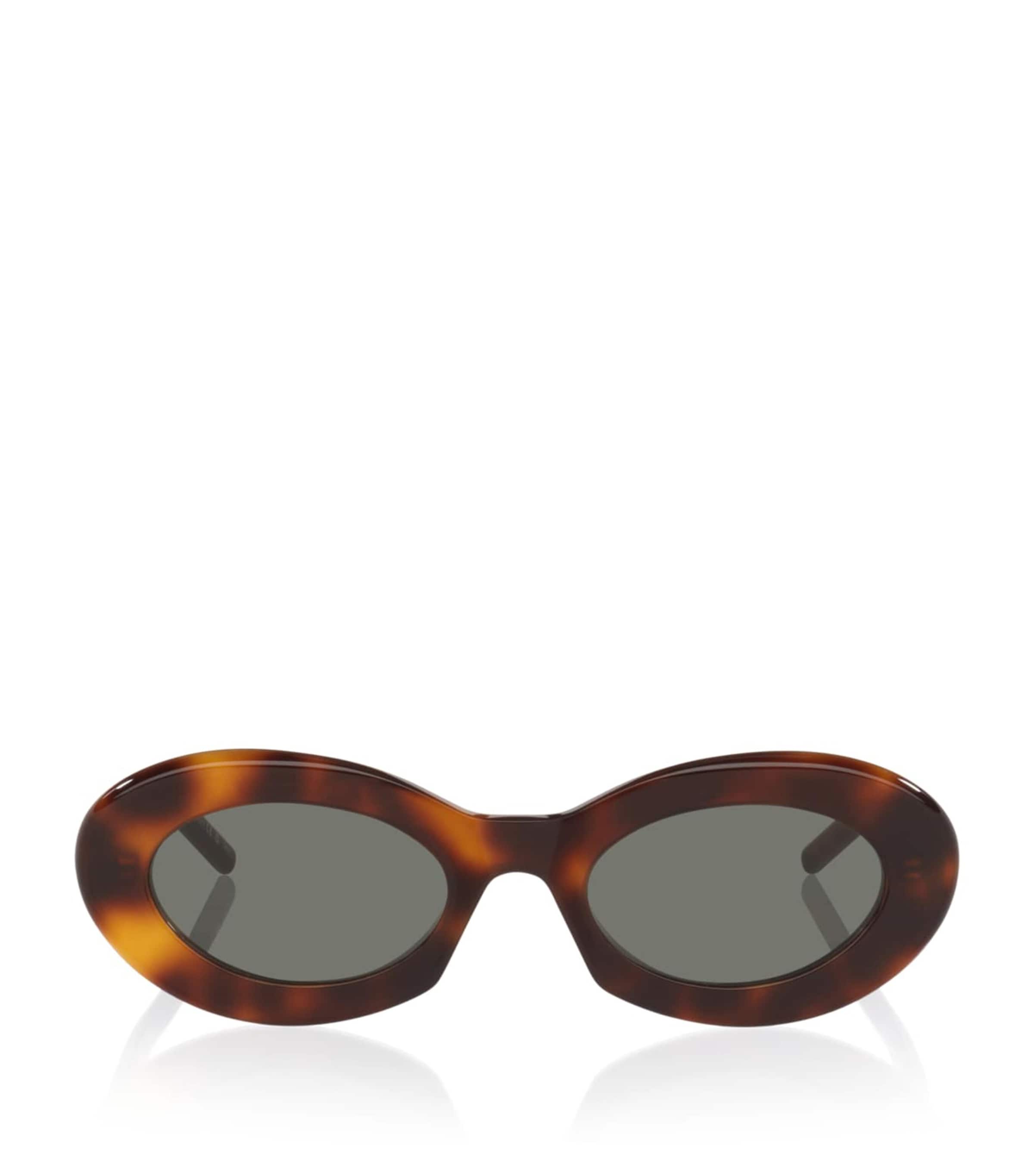 Saint Laurent SL 594 Oval Sunglasses Brown