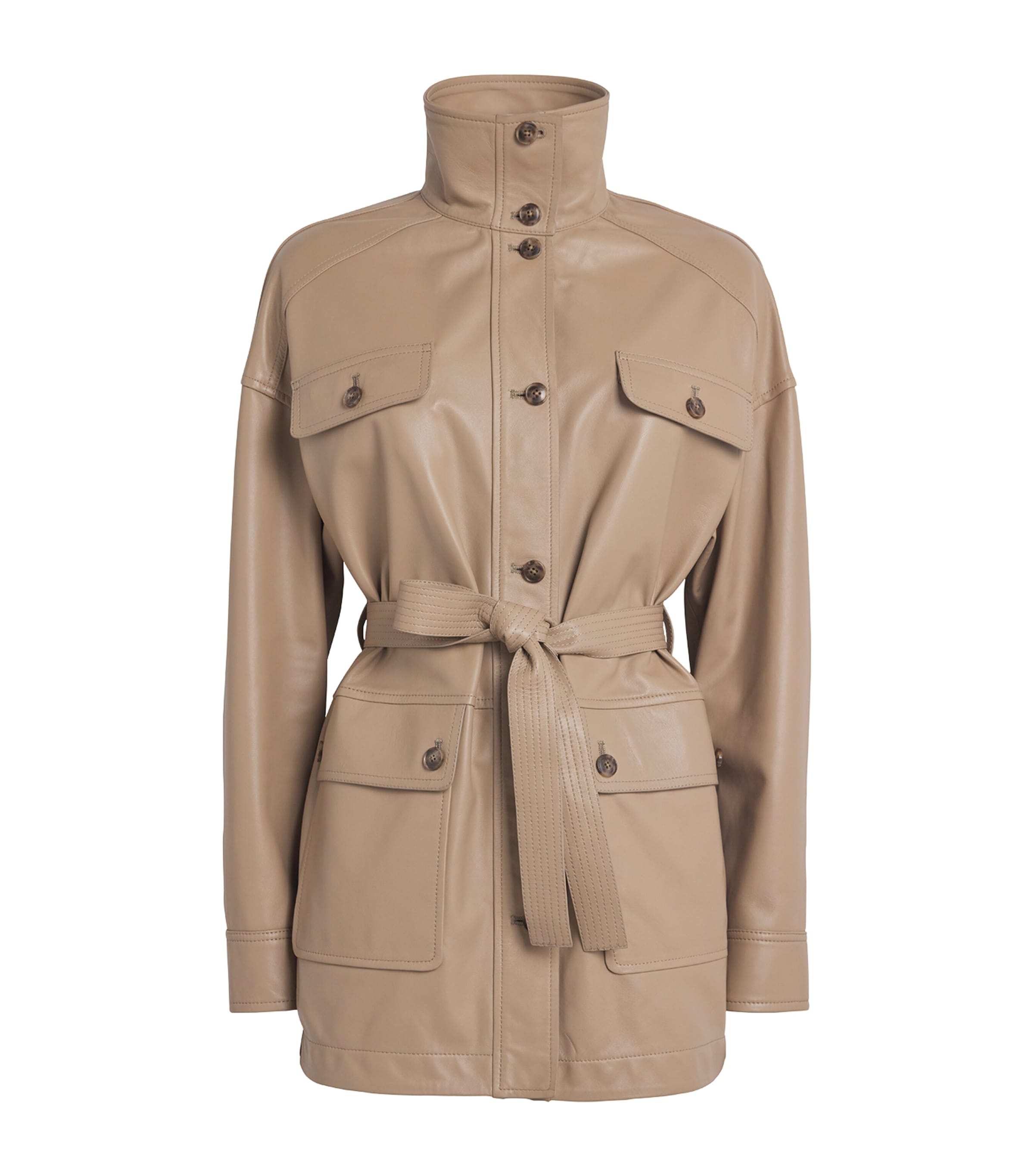 Lambskin Belted Safari Jacket