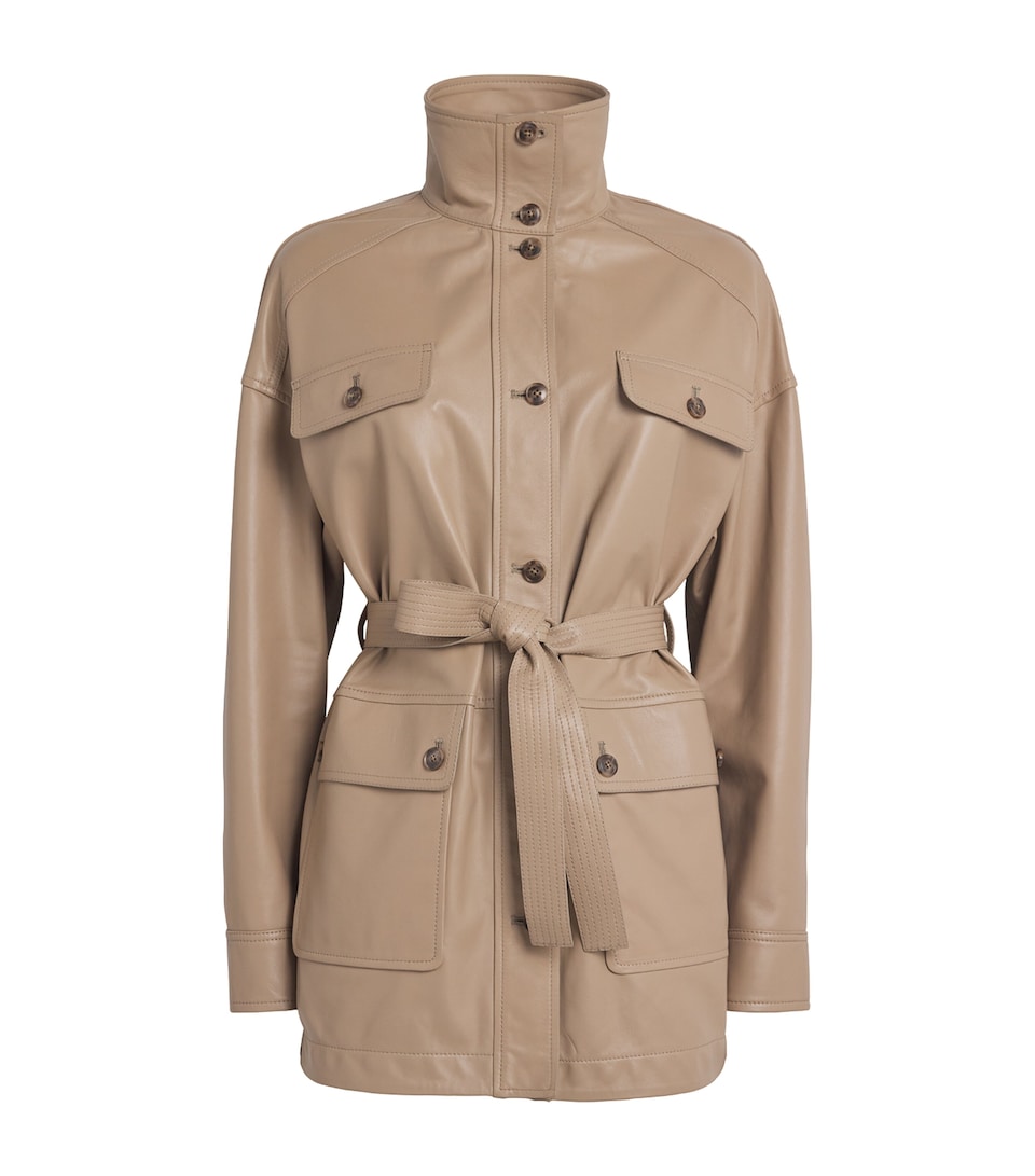 Lambskin Belted Safari Jacket