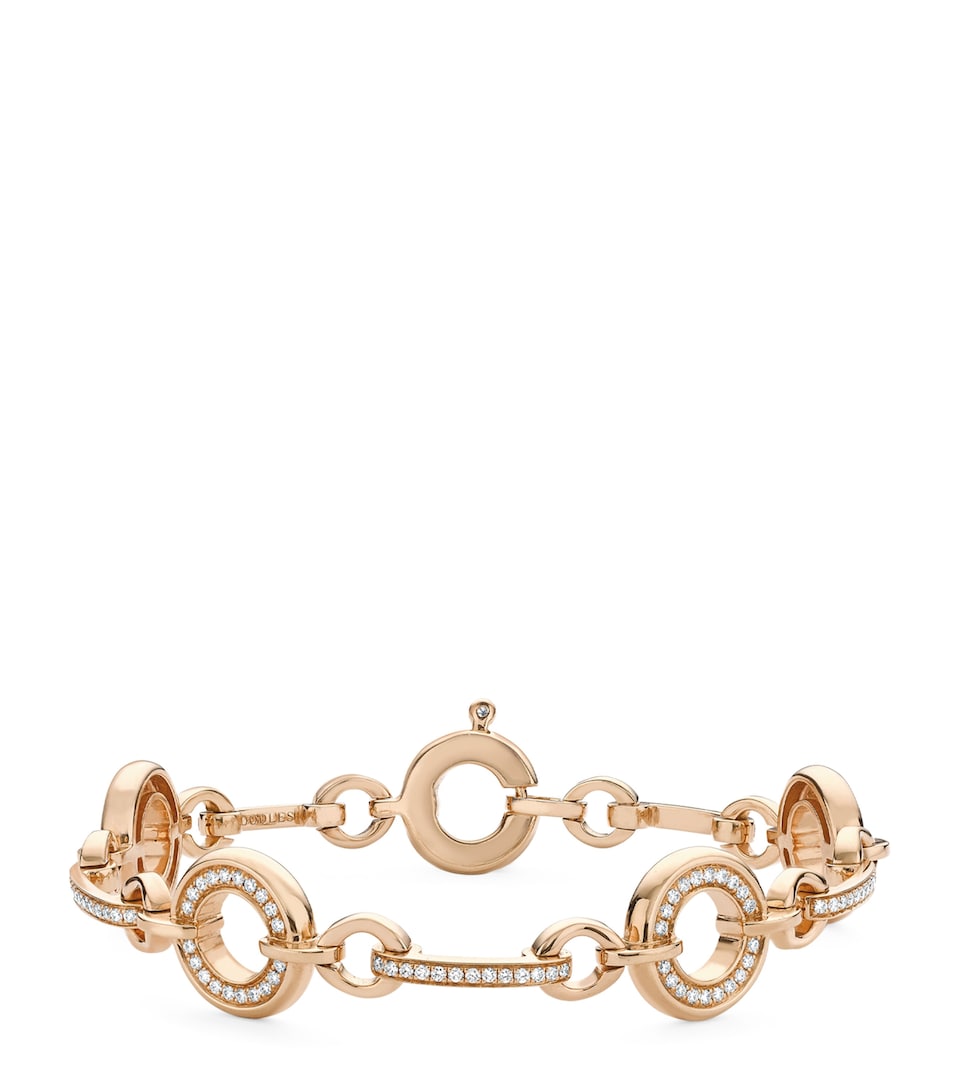 Boodles Rose Gold and Diamond Classic Roulette Bracelet Rose Gold