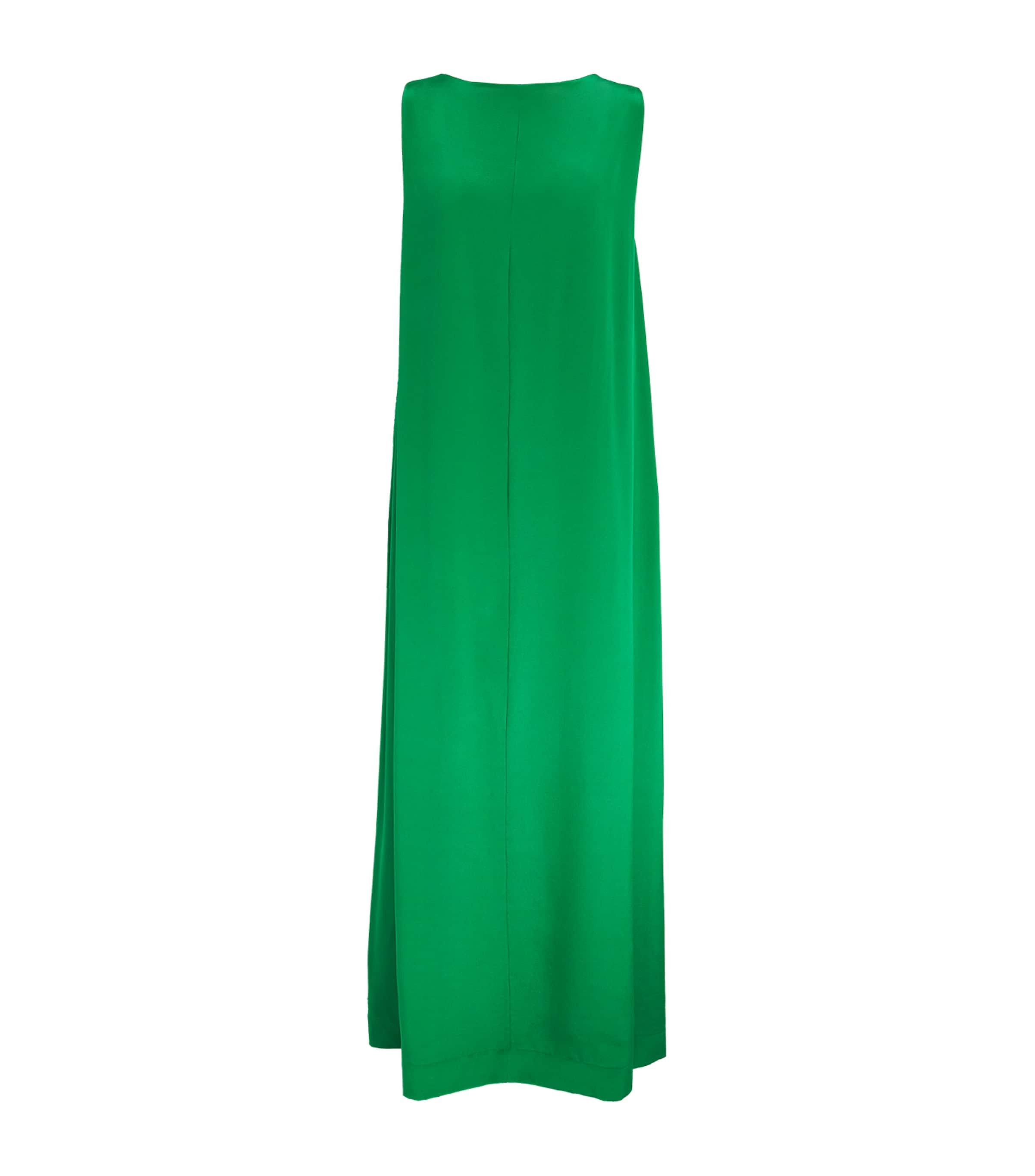 STAUD Womens Silk Dalia Maxi Dress Kelly Kely
