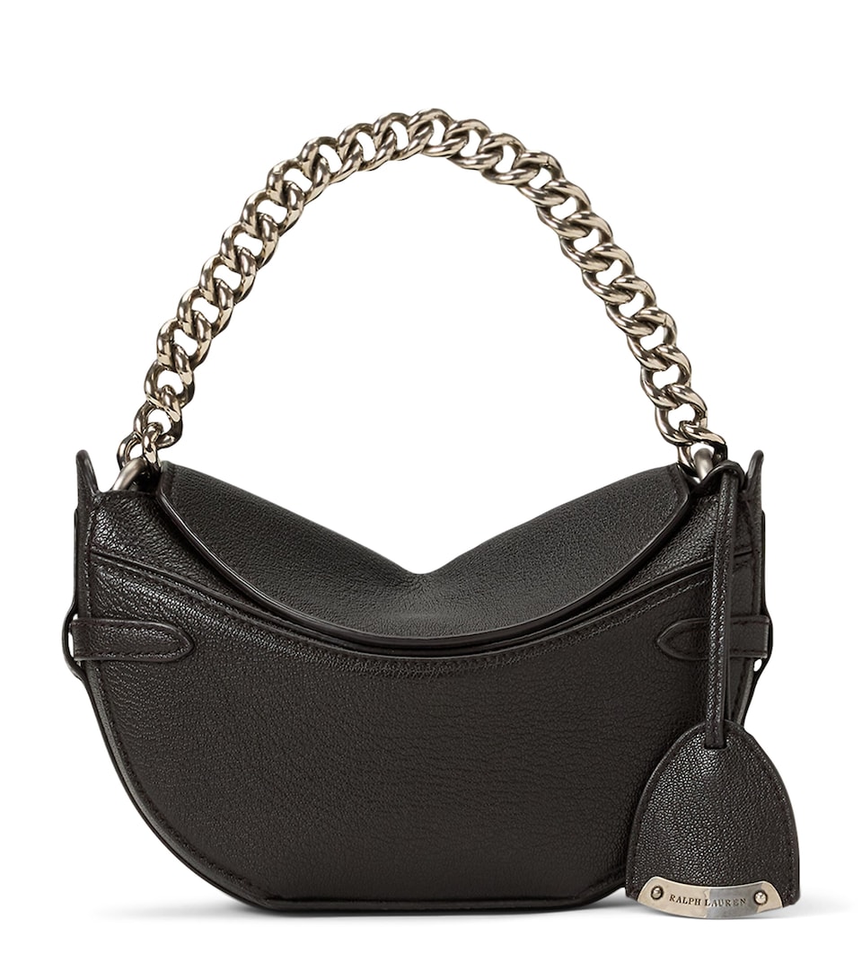 Ralph Lauren Collection Mini Leather Cross-Body Bag Chocolate