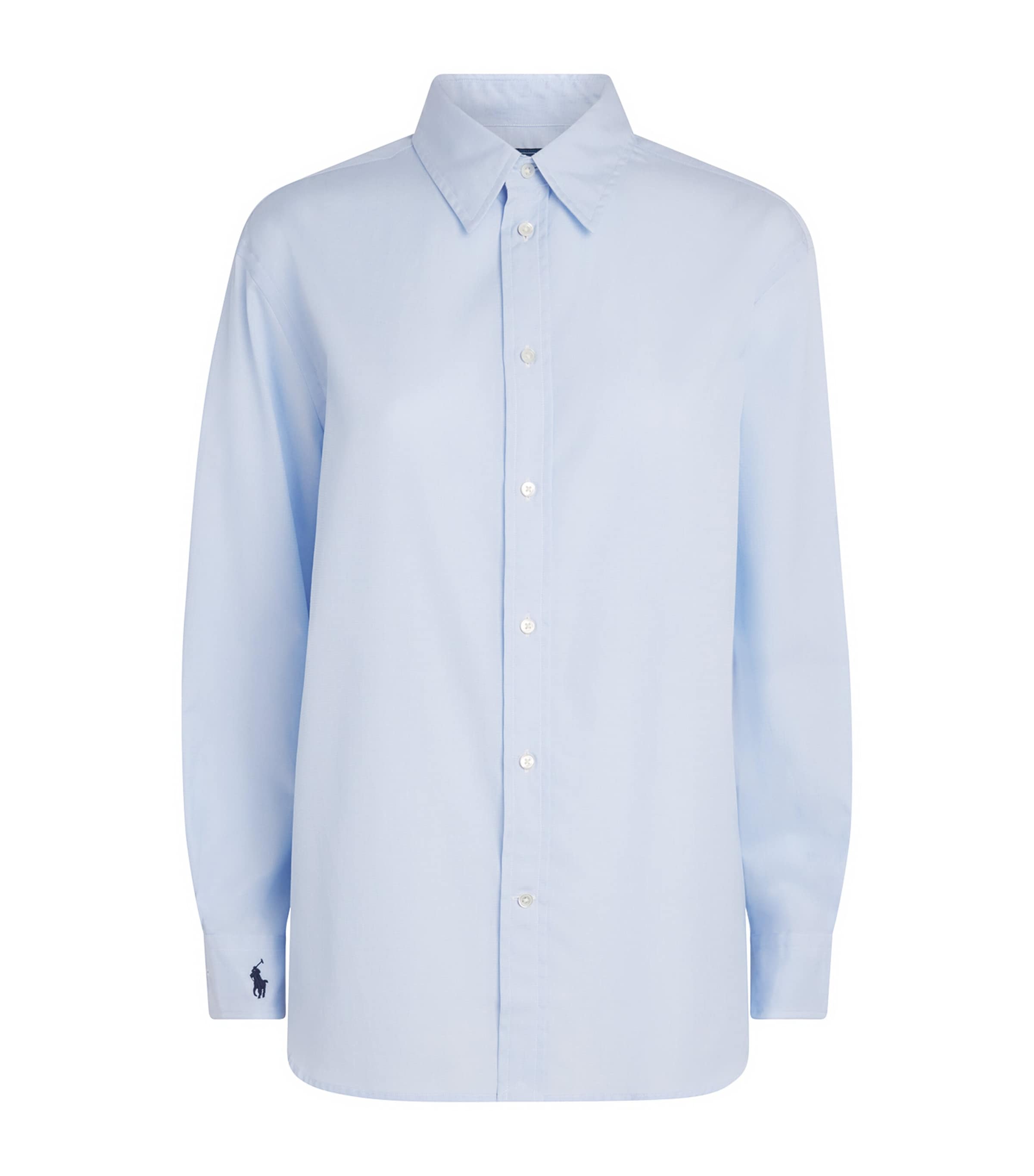 Polo Ralph Lauren Womens Cotton Oversized Shirt Light Blue
