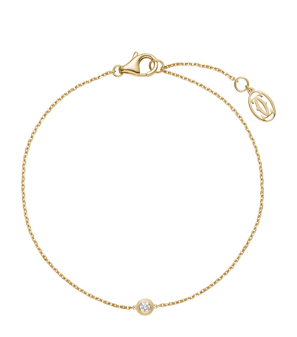 Small Yellow Gold and Diamond Cartier d'Amour Bracelet