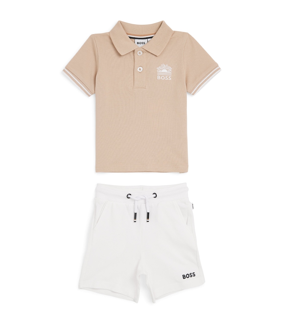 Cotton-Blend Polo and Shorts Set (3 Months-3 Years)