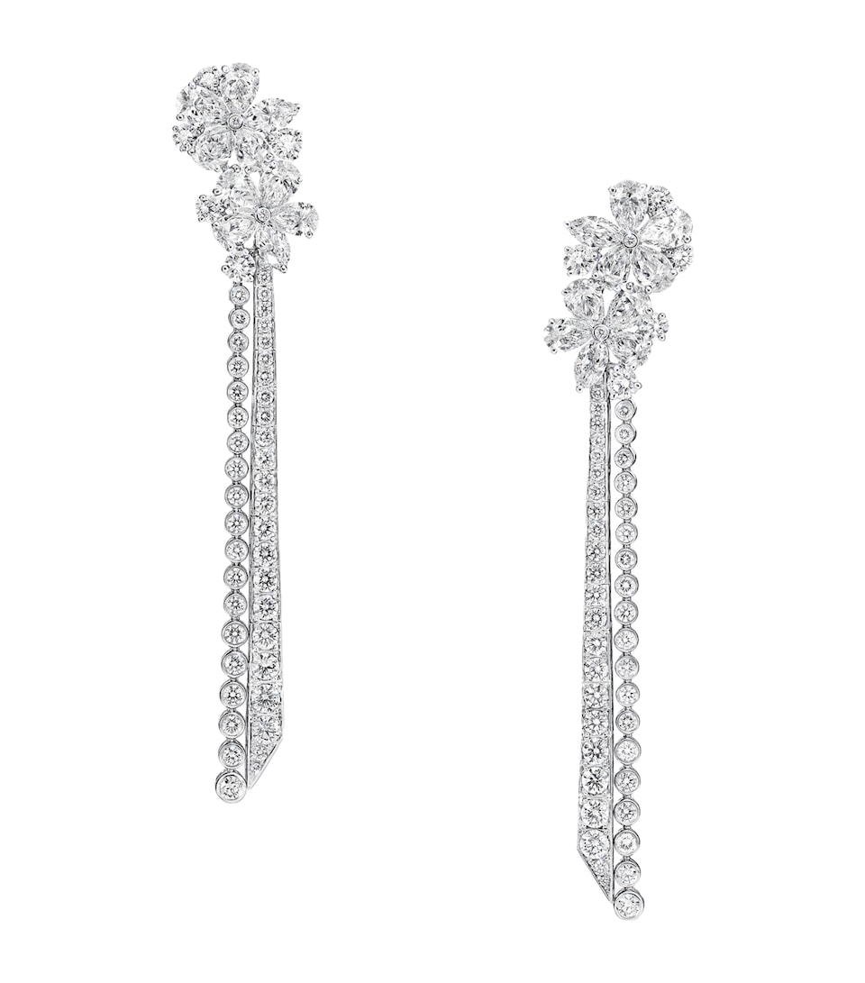Graff White Gold and Diamond Carissa Drop Earrings White Gold