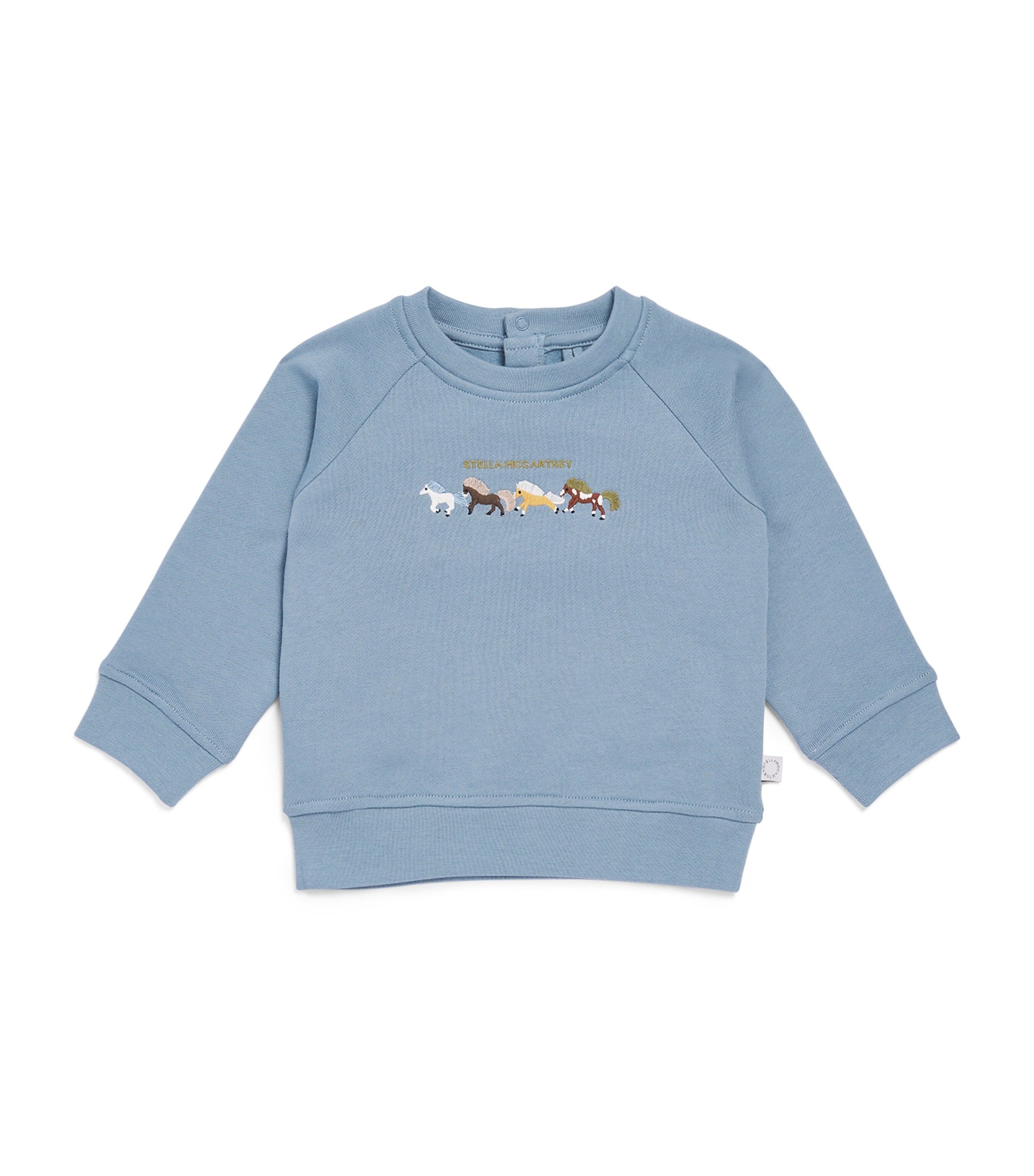 Stella McCartney Kids Cotton Embroidered Sweatshirt (3-36 Months) Air Force Blue