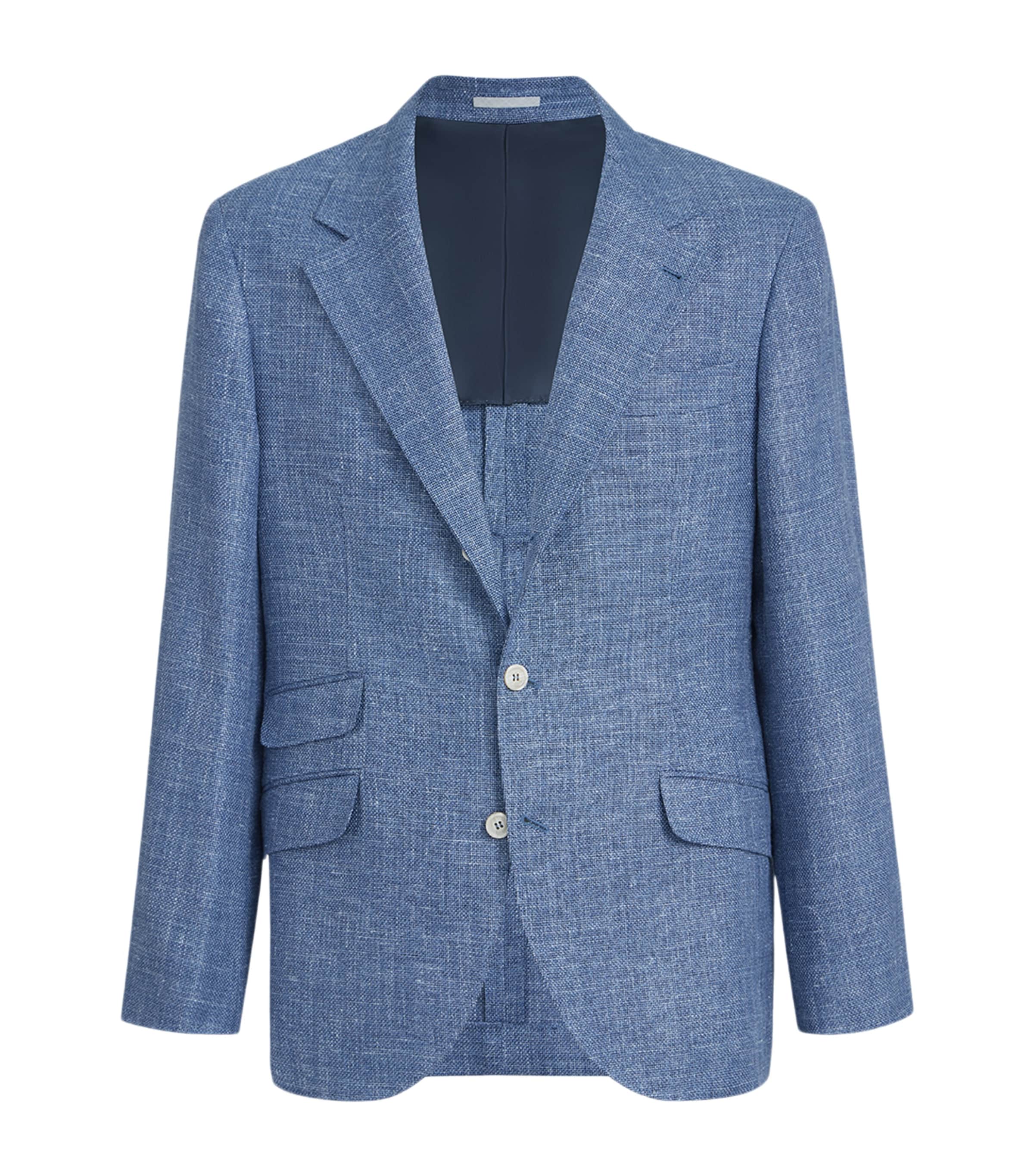 Wool-Silk-Linen-Cashmere Deconstructed Blazer