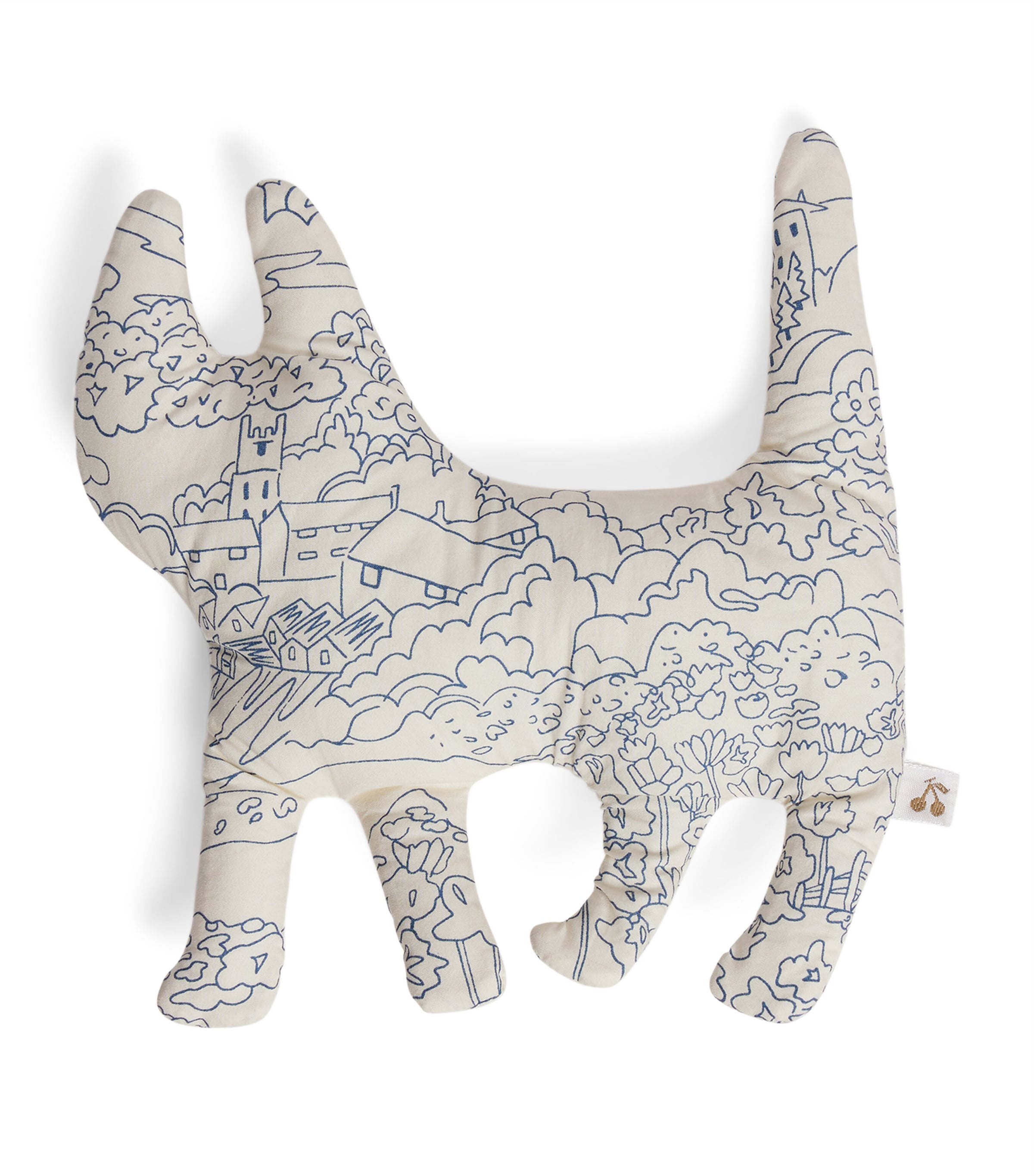 Bonpoint Graphic Print Cat Soft Toy Imp Encre