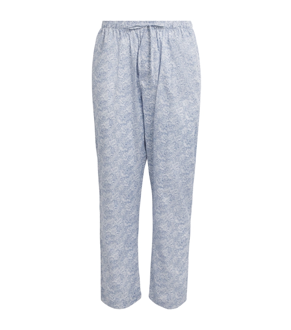 Zimmerli Mens Cotton Printed Pyjama Trousers Stenciled Floral