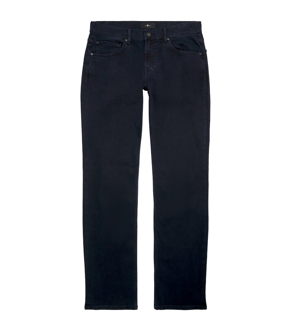 7 For All Mankind Mens Standard Straight Jeans Blue Black