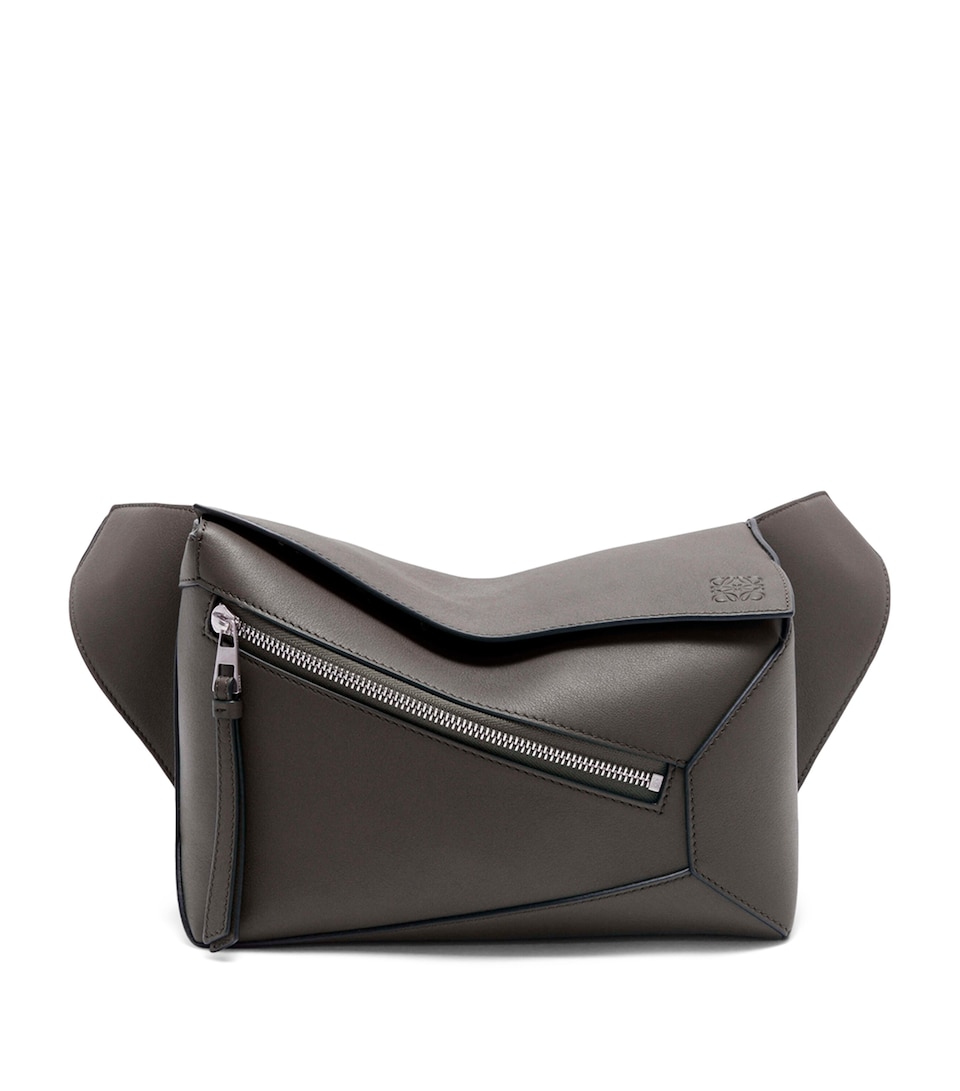 Small Leather Puzzle Belt Bag