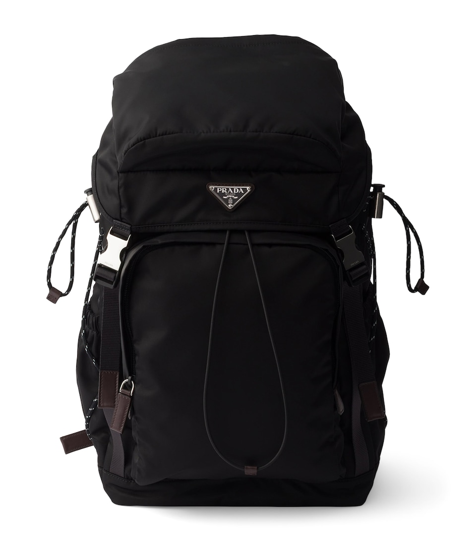 Re-Nylon and Leather Backpack