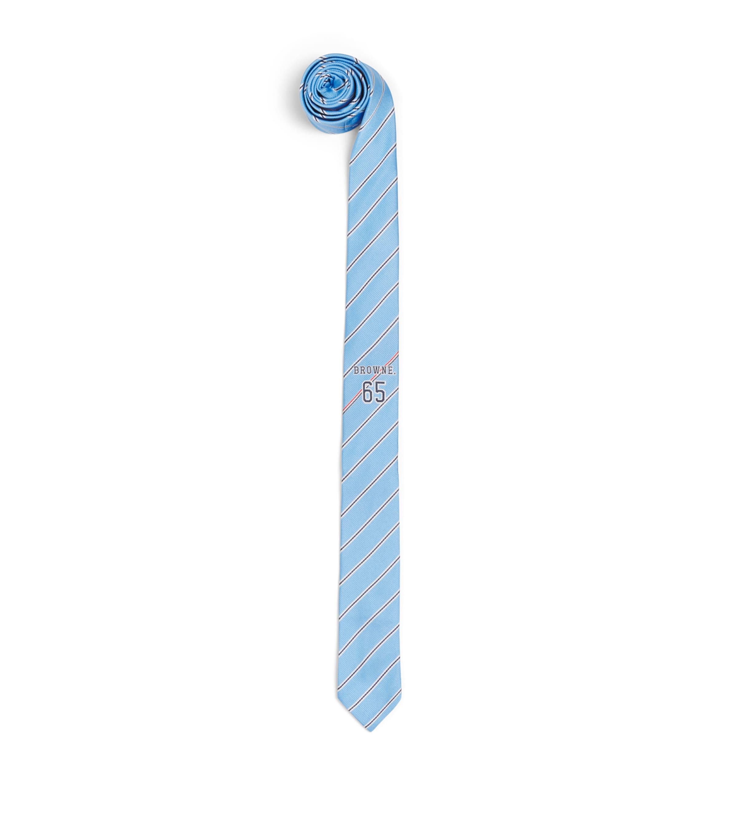 Thom Browne Silk Browne 65 Tie Light Blue