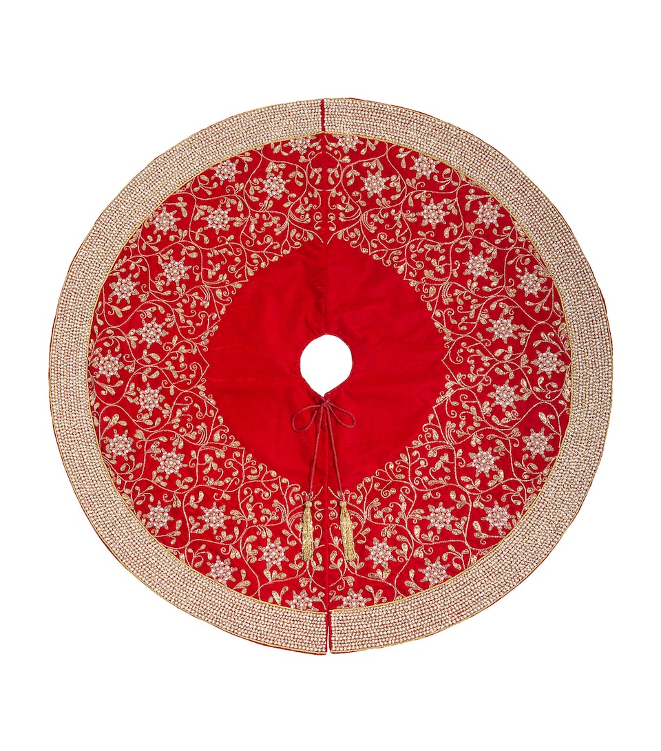 Velvet Beaded Tree Skirt