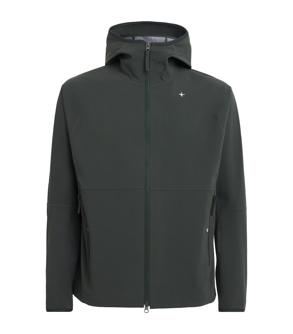 Stretch-Jersey Zip-Up Hoodie