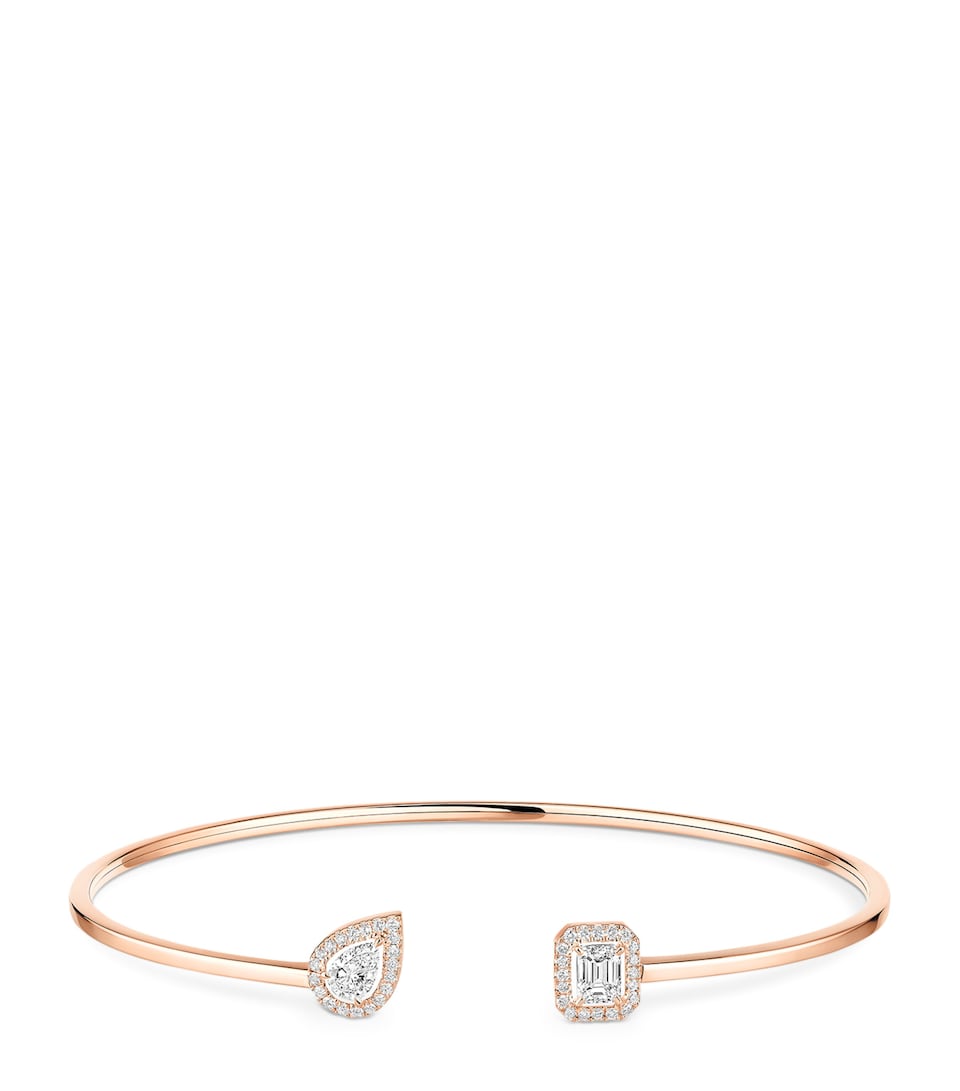 Messika My Twin Pink Gold and Diamond Bangle (0.35ct) Pink Gold