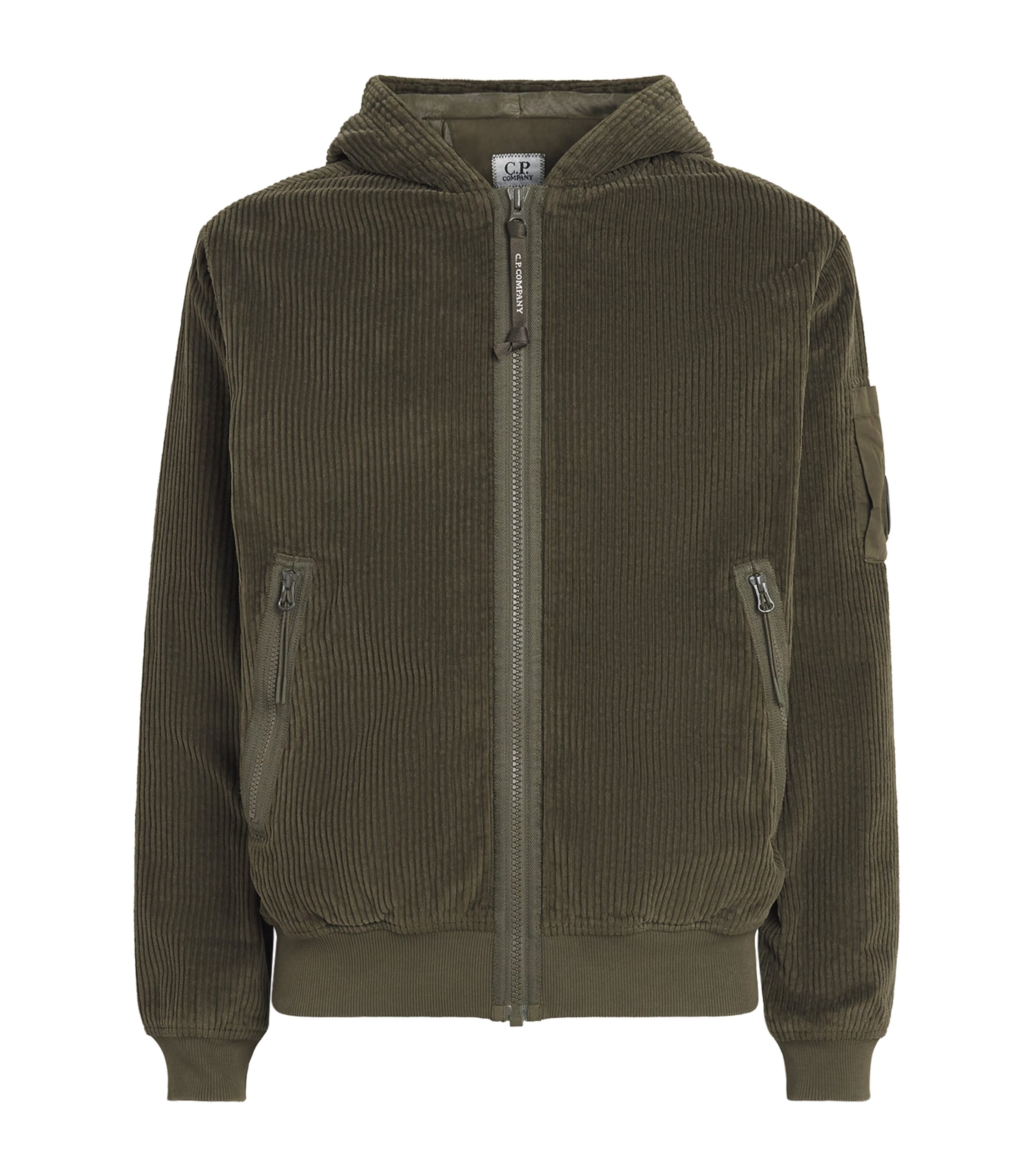 C.P. Company Mens Corduroy Zip-Up Jacket Ivy Green