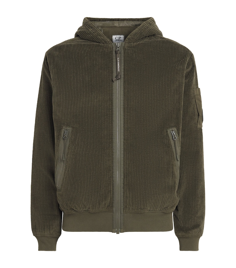 C.P. Company Mens Corduroy Zip-Up Jacket Ivy Green