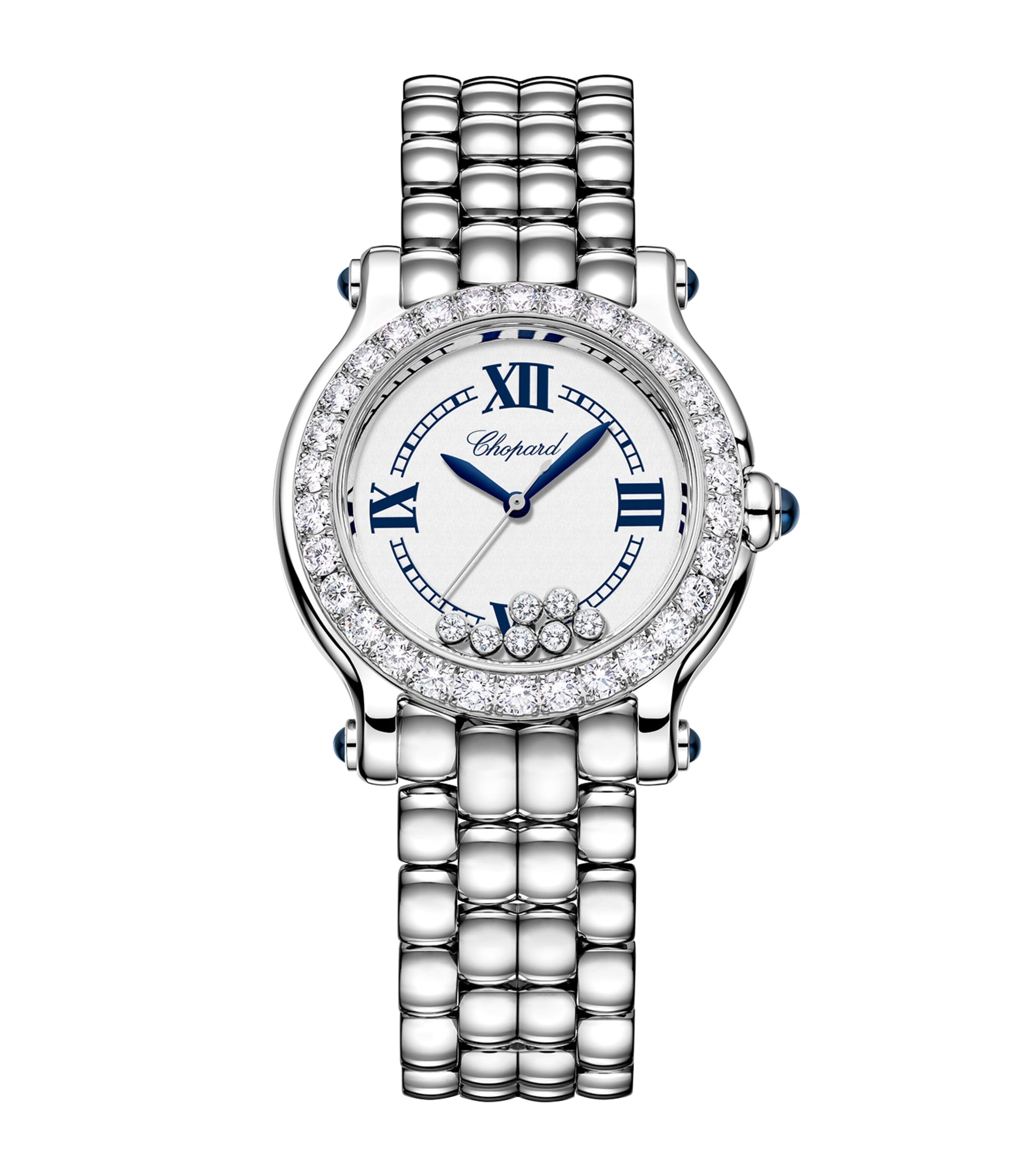 Chopard Stainless Steel and Diamond Happy Sport Watch 33mm Stainless Steel