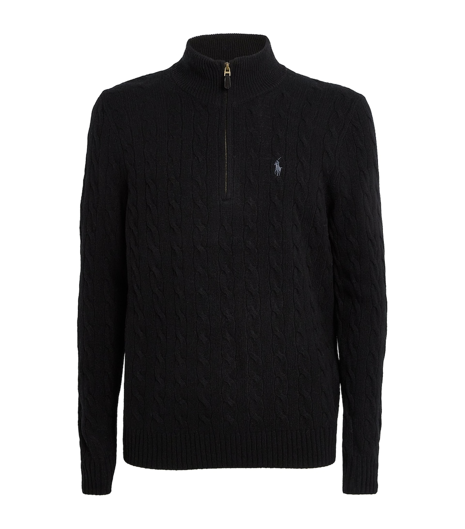 Wool-Cashmere Quarter-Zip Sweater