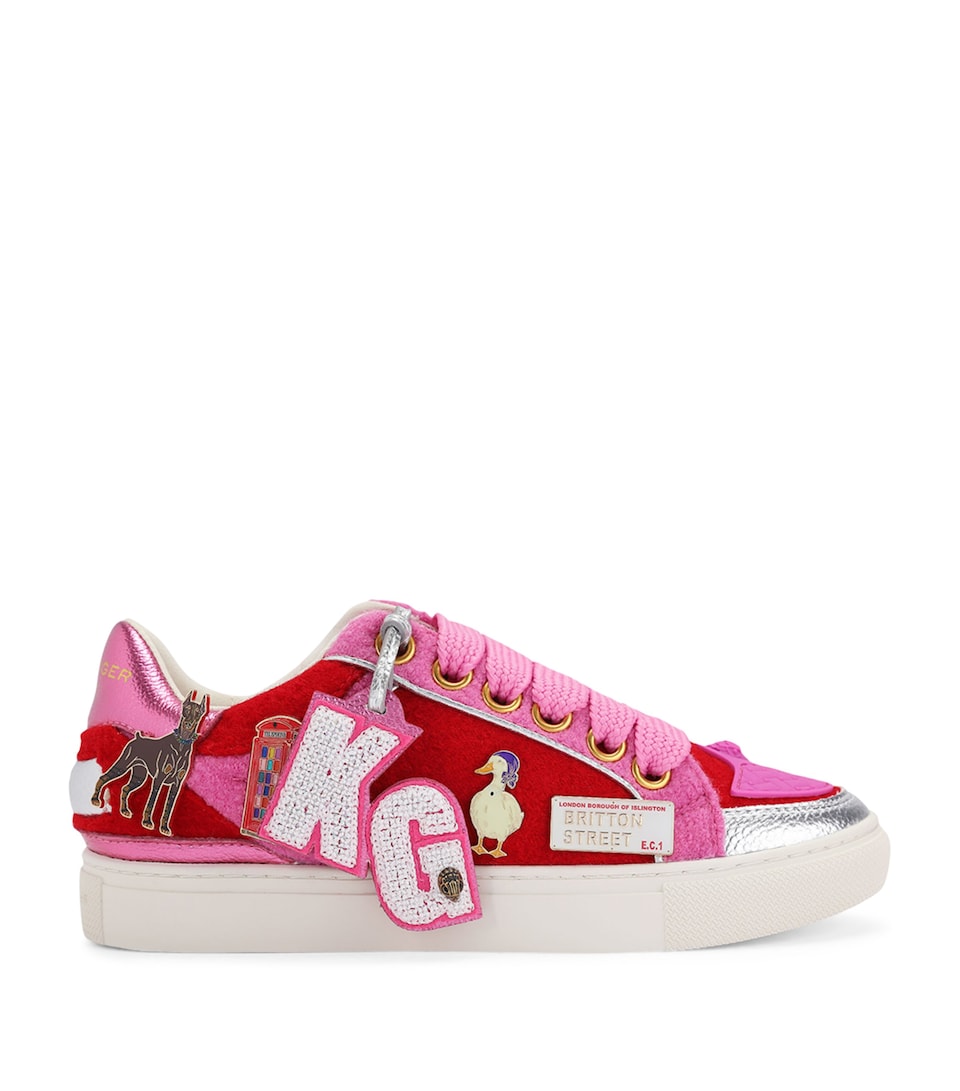 Kurt Geiger London Southbank Tag Slim Sneakers Red