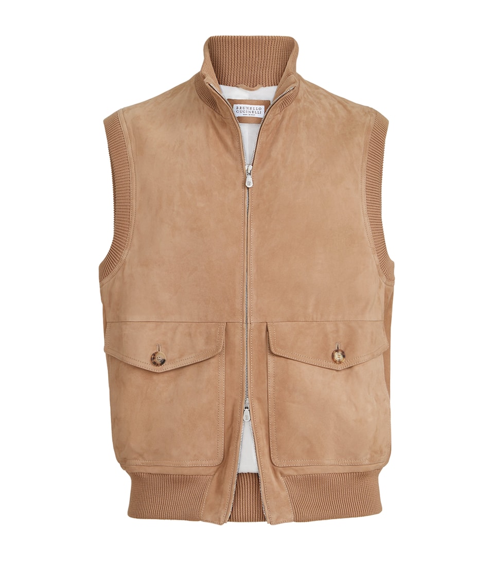 Suede Padded Gilet