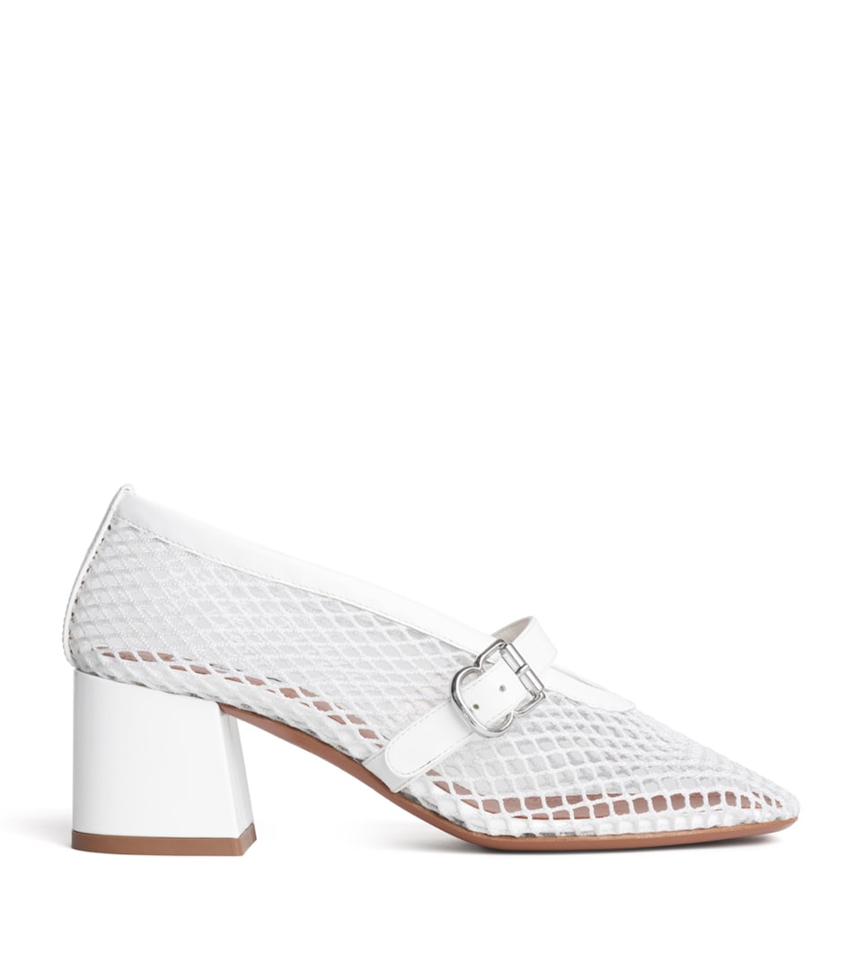 Alaïa Mesh Babies Pumps 55 Optical White